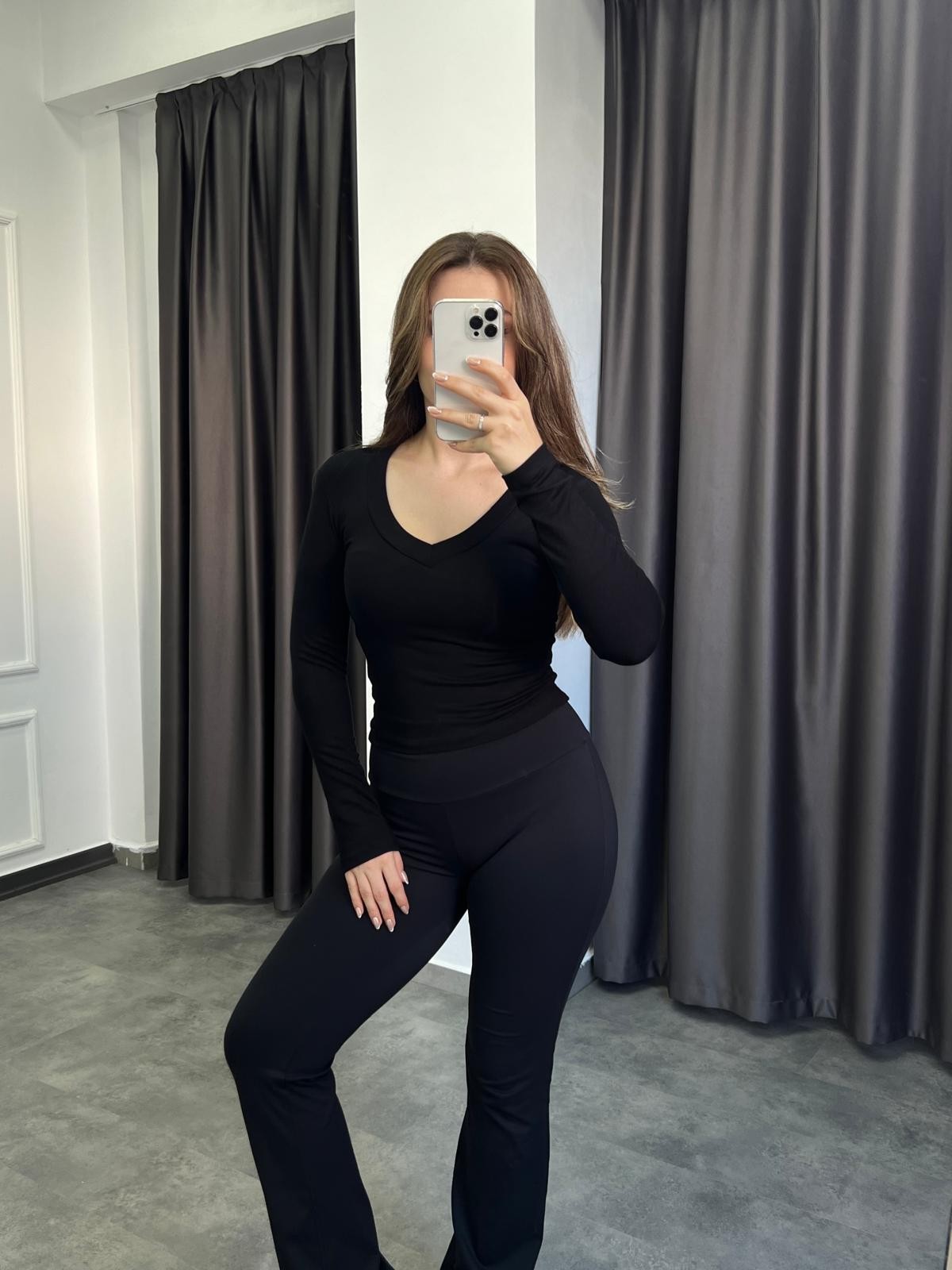 OYS Modal Pamuk Uzun Kollu V Yaka Body