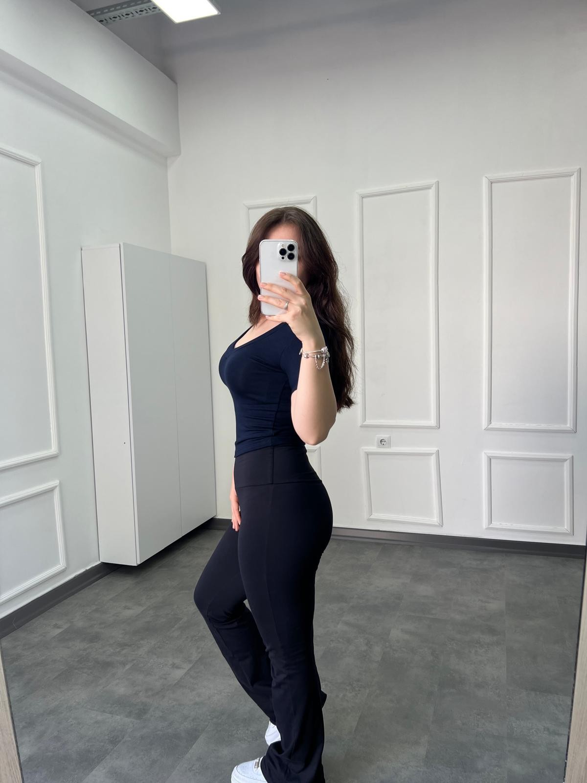 OYS Pamuk Penye Lacivert V Yaka Body