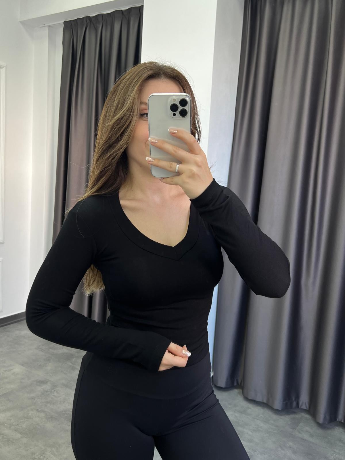 OYS Modal Pamuk Uzun Kollu V Yaka Body