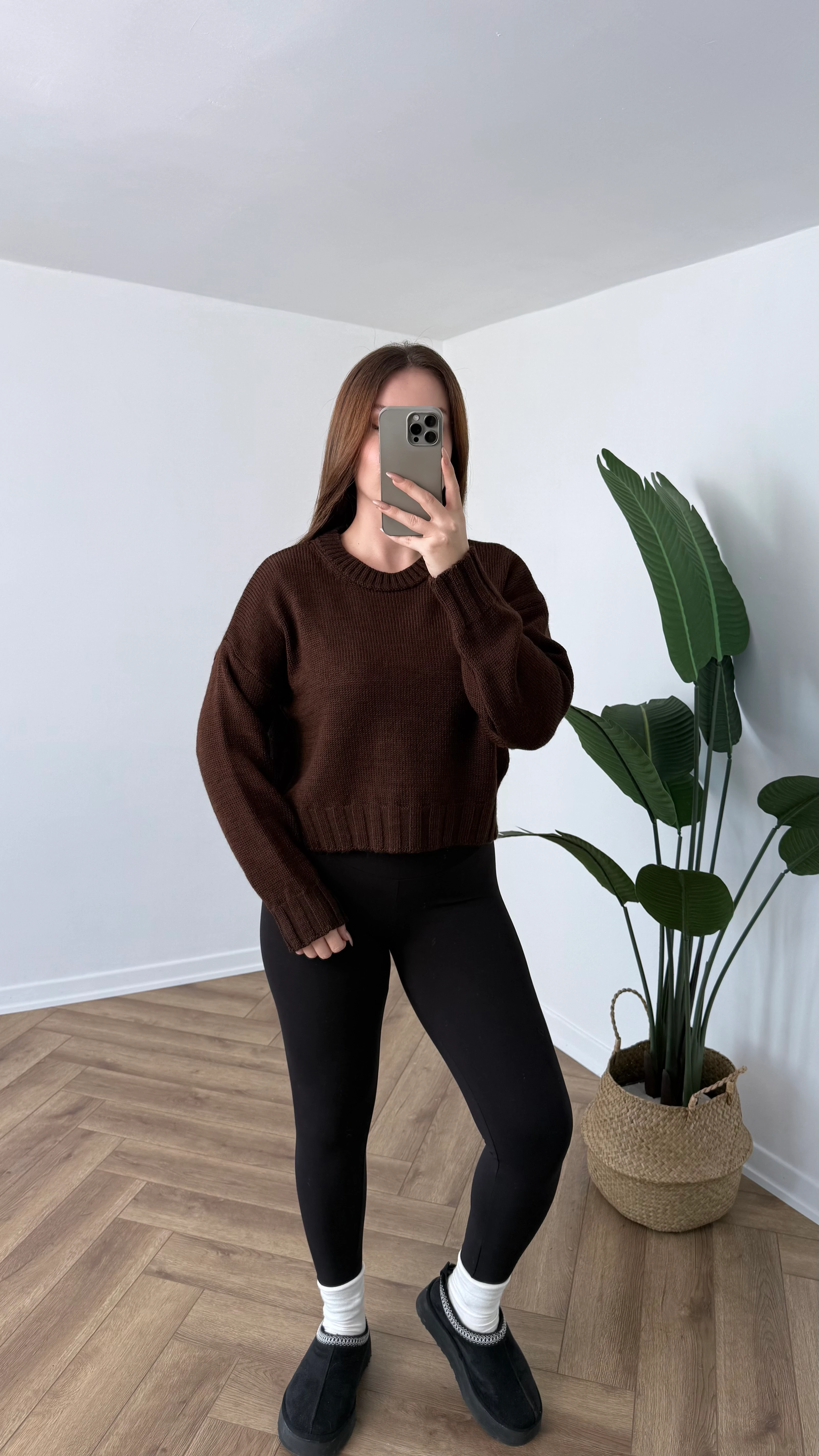 Yeni Sezon Örgü Basic Yuvarlak Yaka Kazak