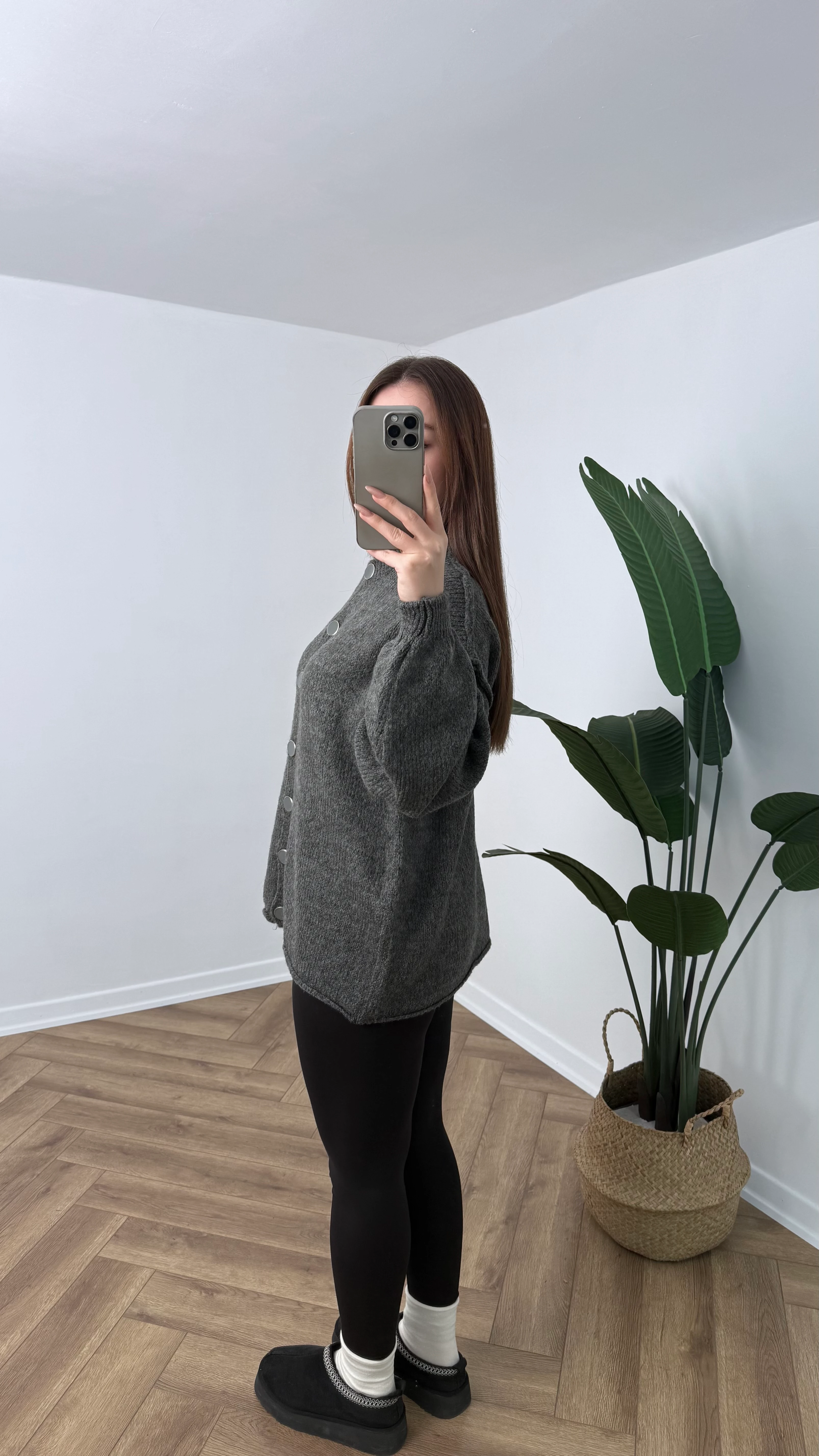 Yeni Sezon Çift Detaylı Balon Kol Hırka