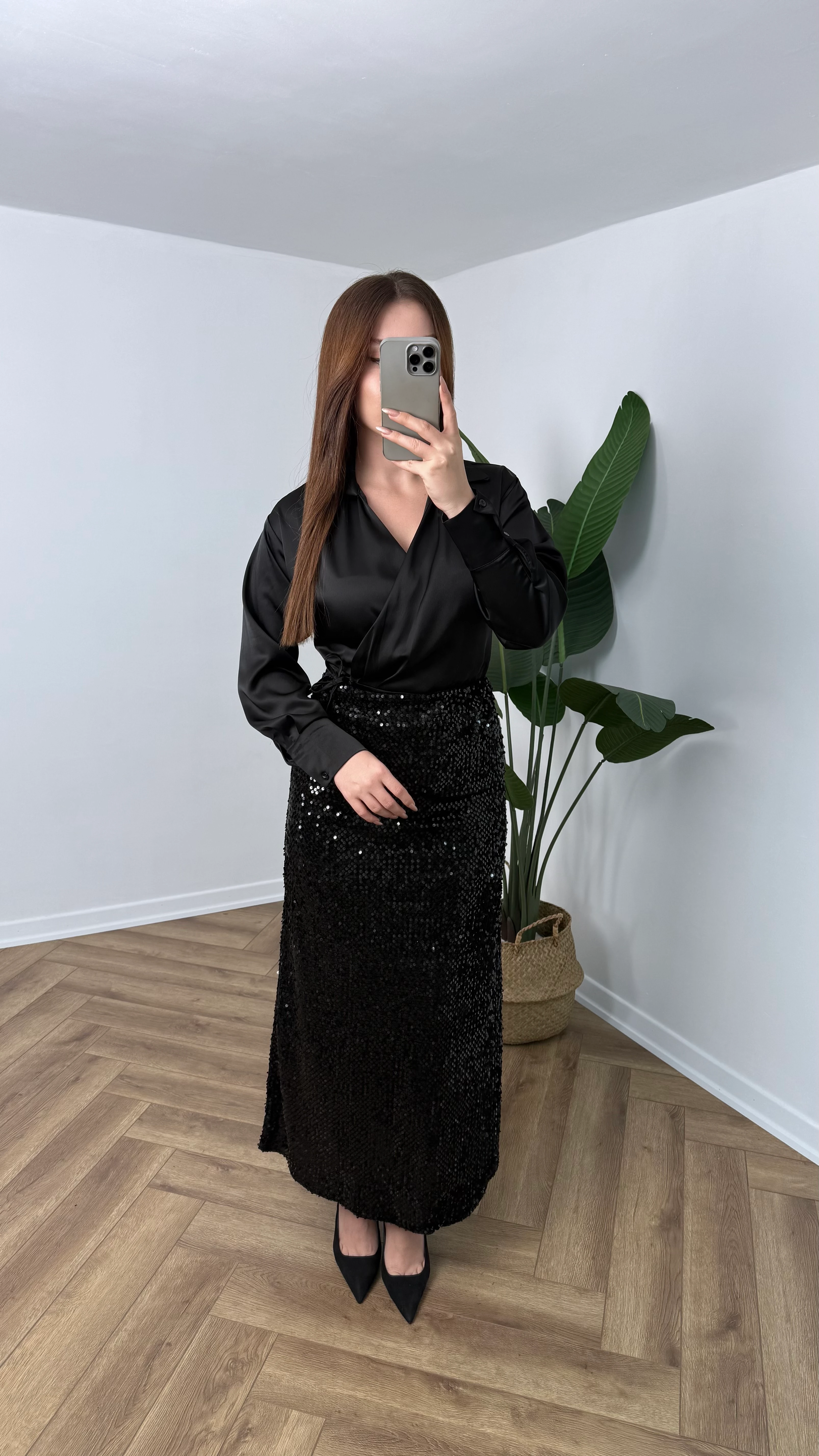 Yeni Sezon Premium Payetli Uzun Etek