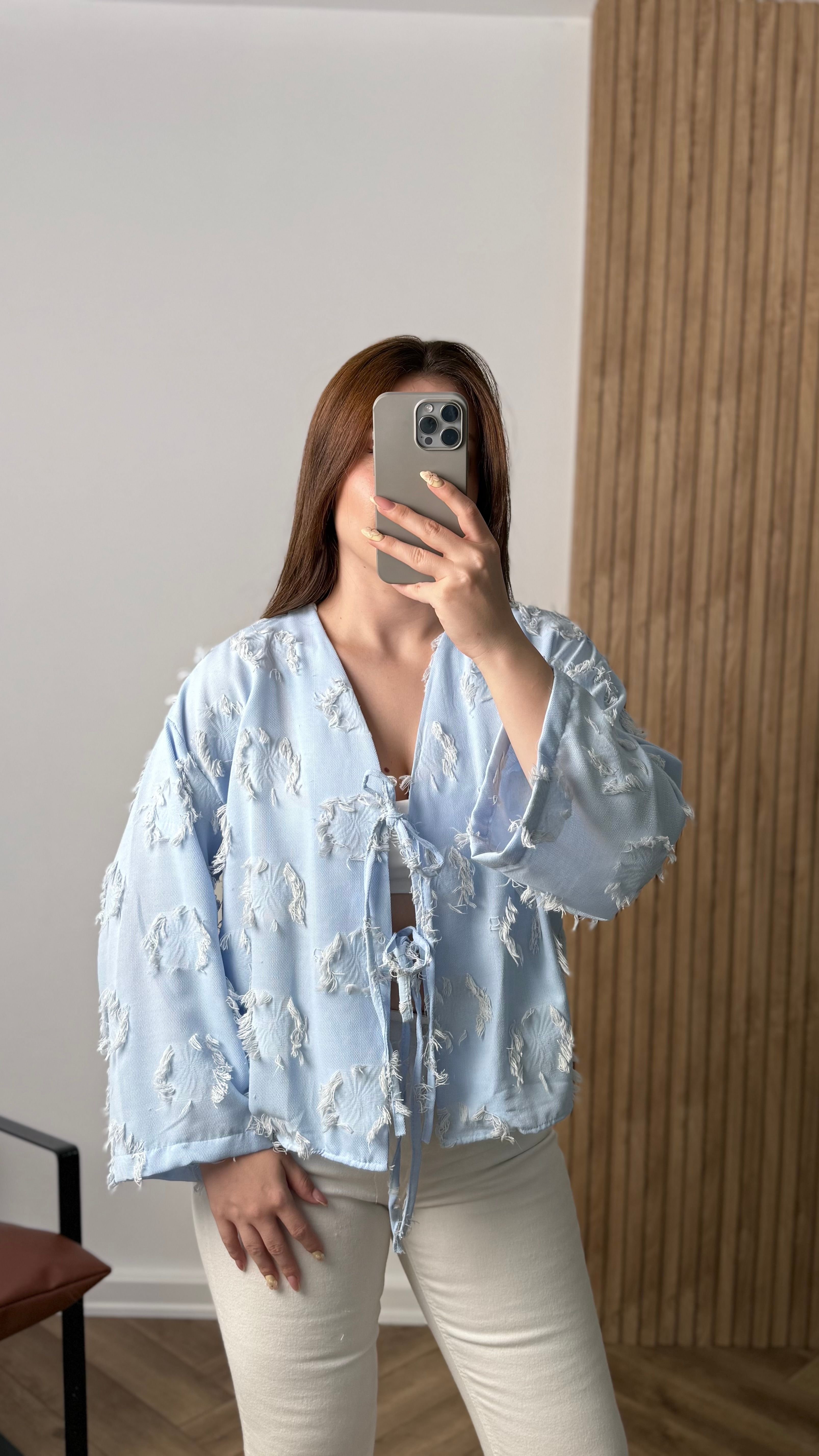 Yeni Sezon İp Detaylı Bağlamalı Kimono