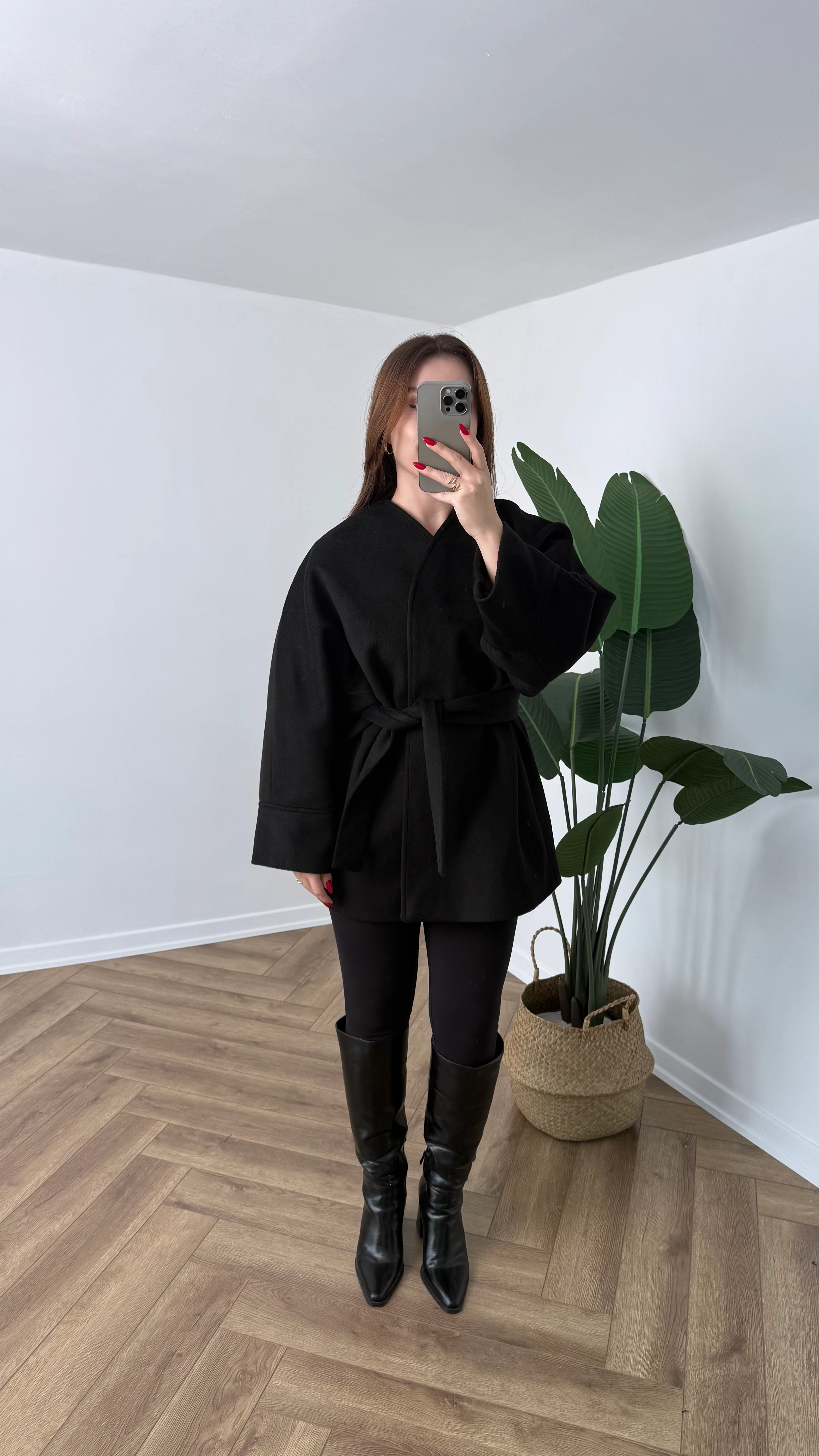 Yeni Sezon Premium Bağlamalı Kaşe Kaban