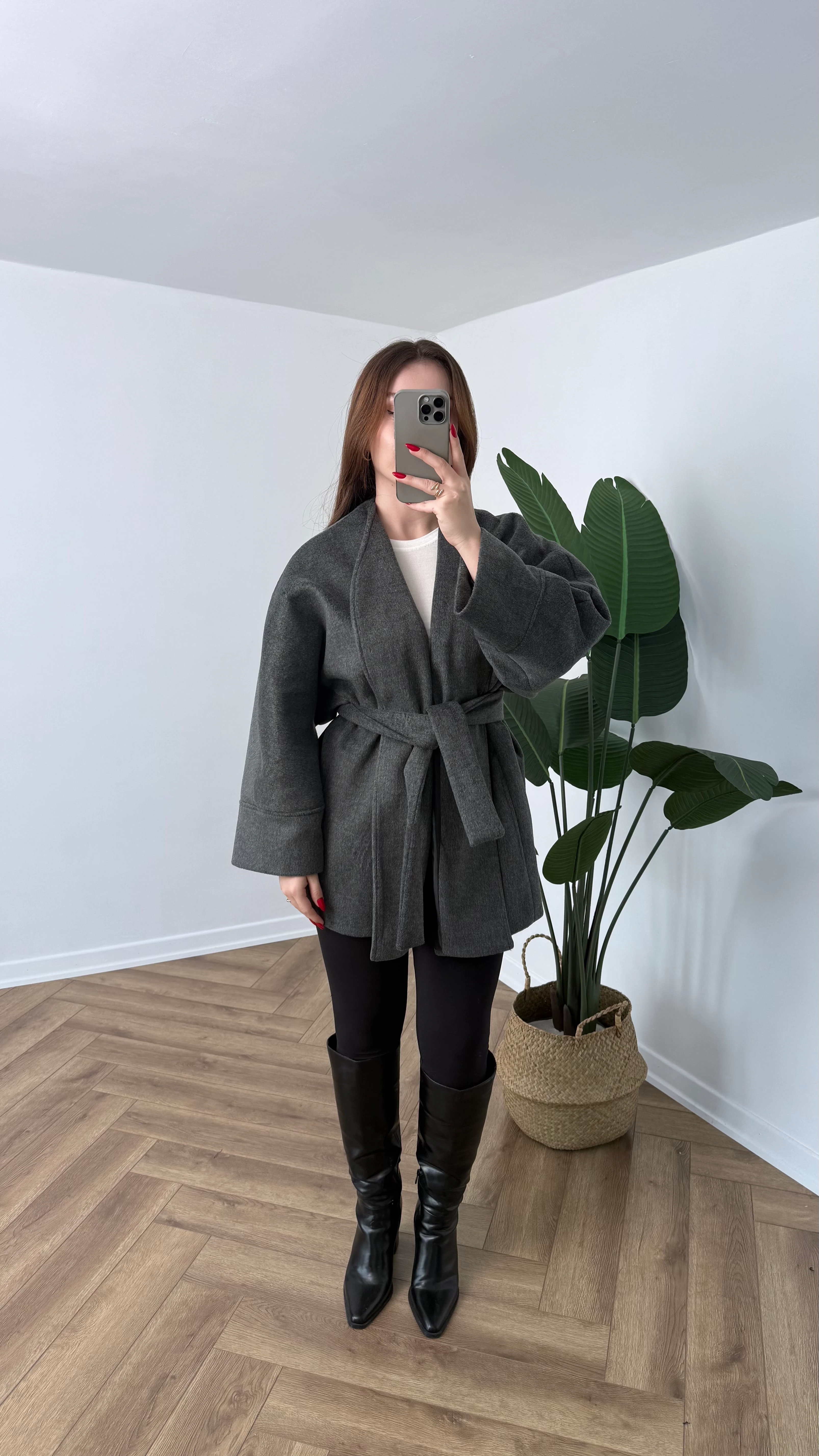 Yeni Sezon Premium Bağlamalı Kaşe Kaban