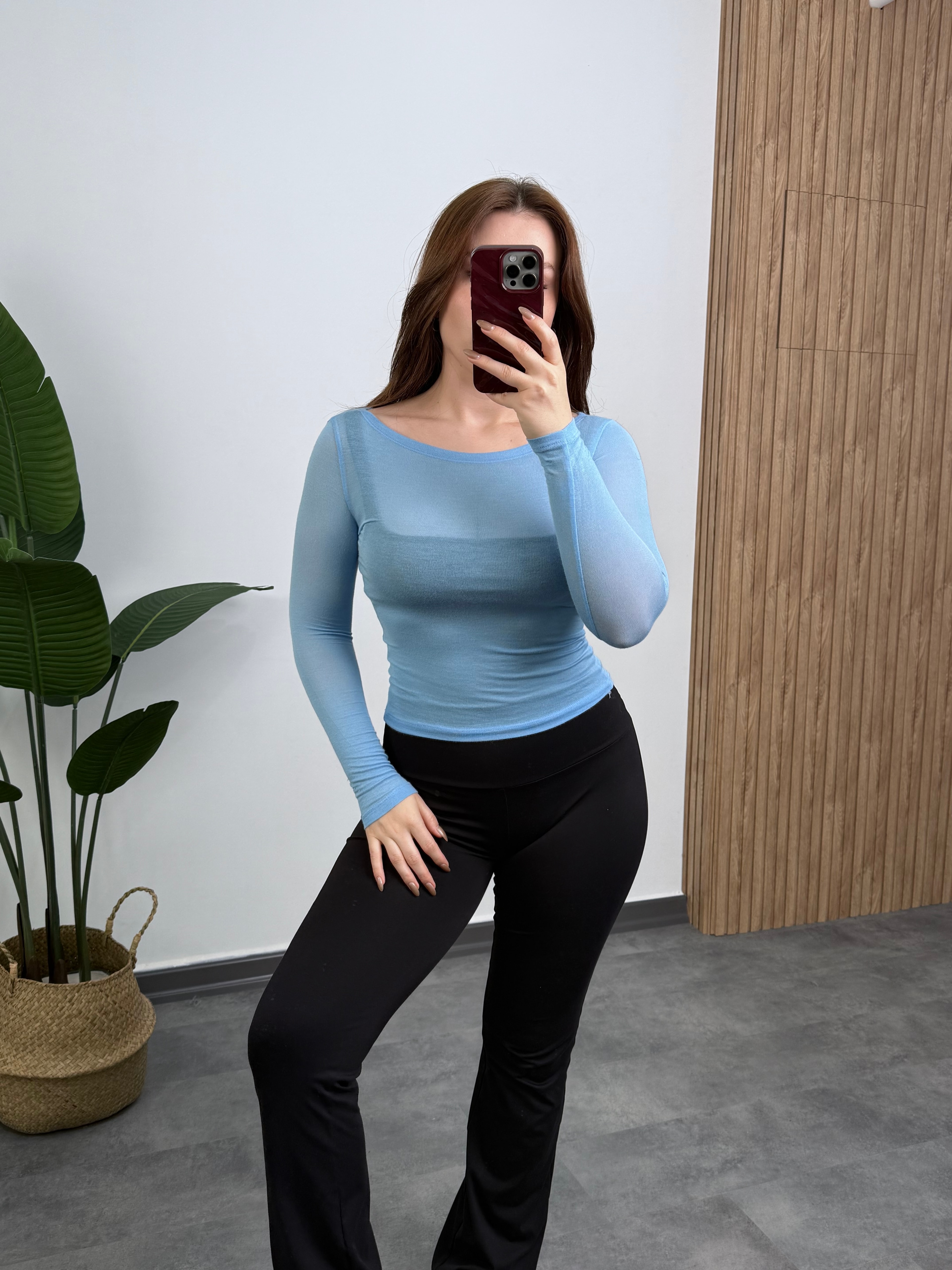 OYS Kayık Yaka Transparan Body