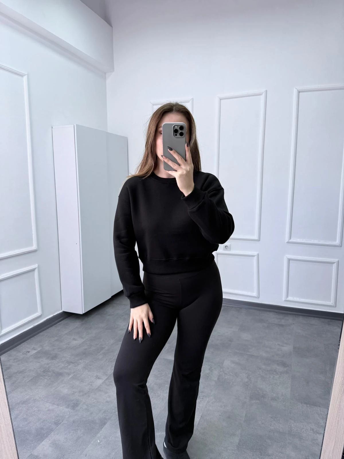 ZR Crop Şardonlu Sweatshirt