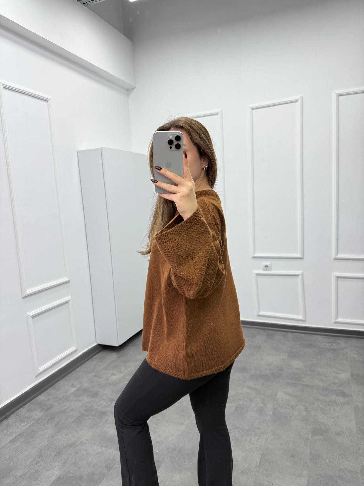 Yeni Sezon Pinterest Salaş Geniş Kol Kazak