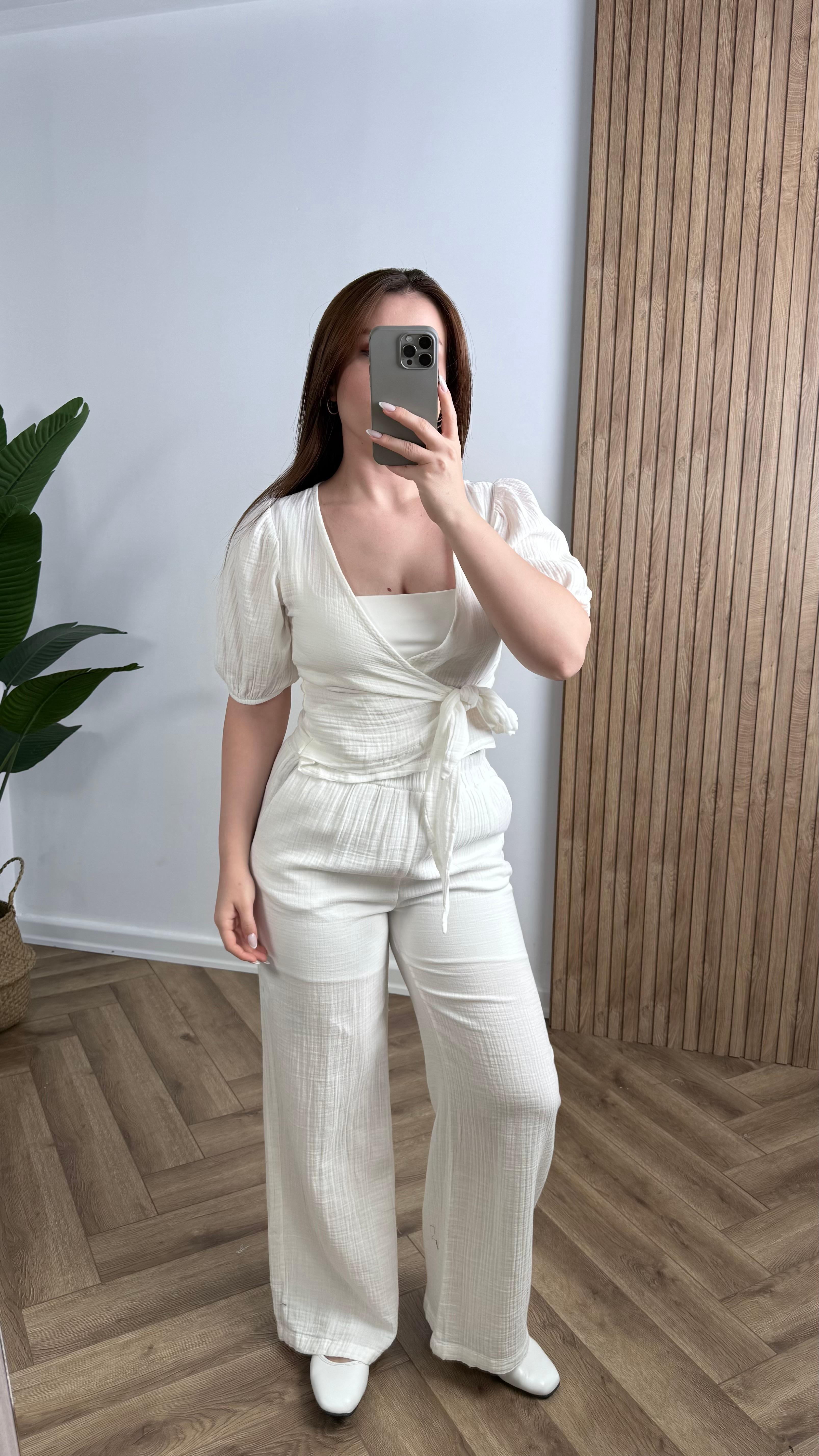 Yeni Sezon Çarpraz Bağlamalı Bluz