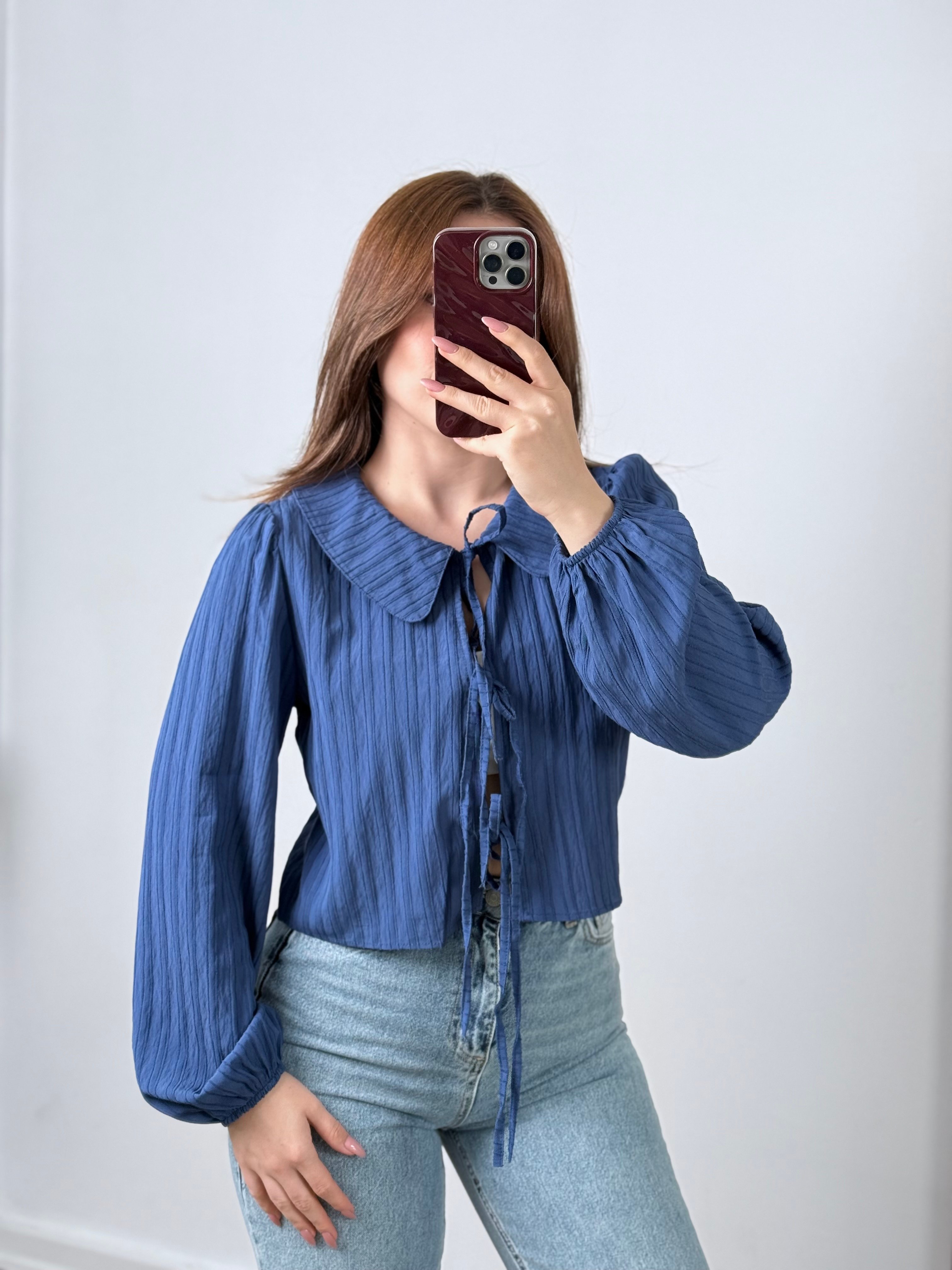 Yeni Sezon Bebe Yaka Bağlamalı Bluz