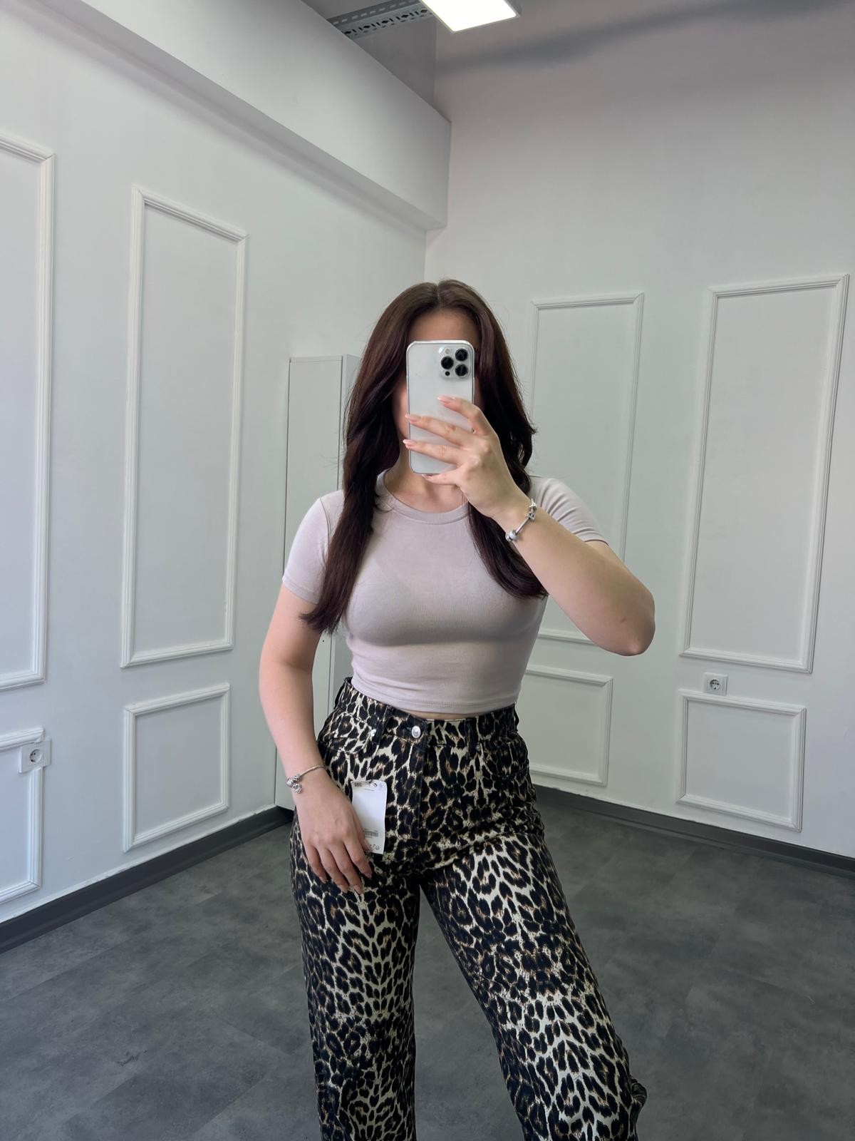 OYS Pamuk Penye Gül Kurusu Kısa Kollu Crop Body