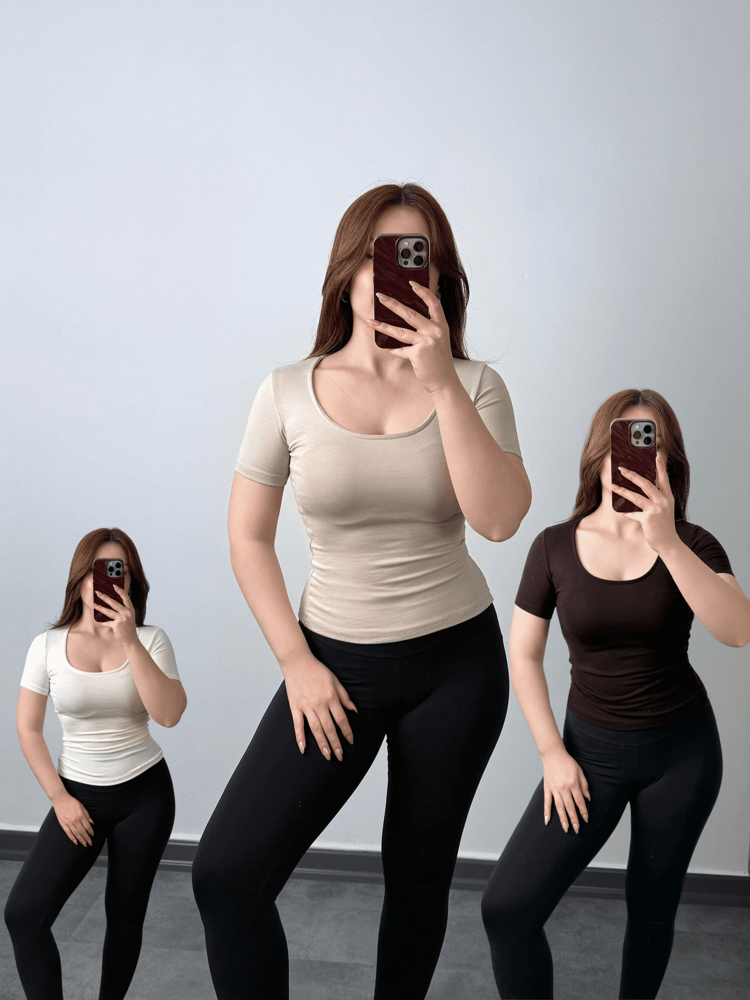 3'lü OYS U Yaka Tam Bel Kısa Kollu Body Seti