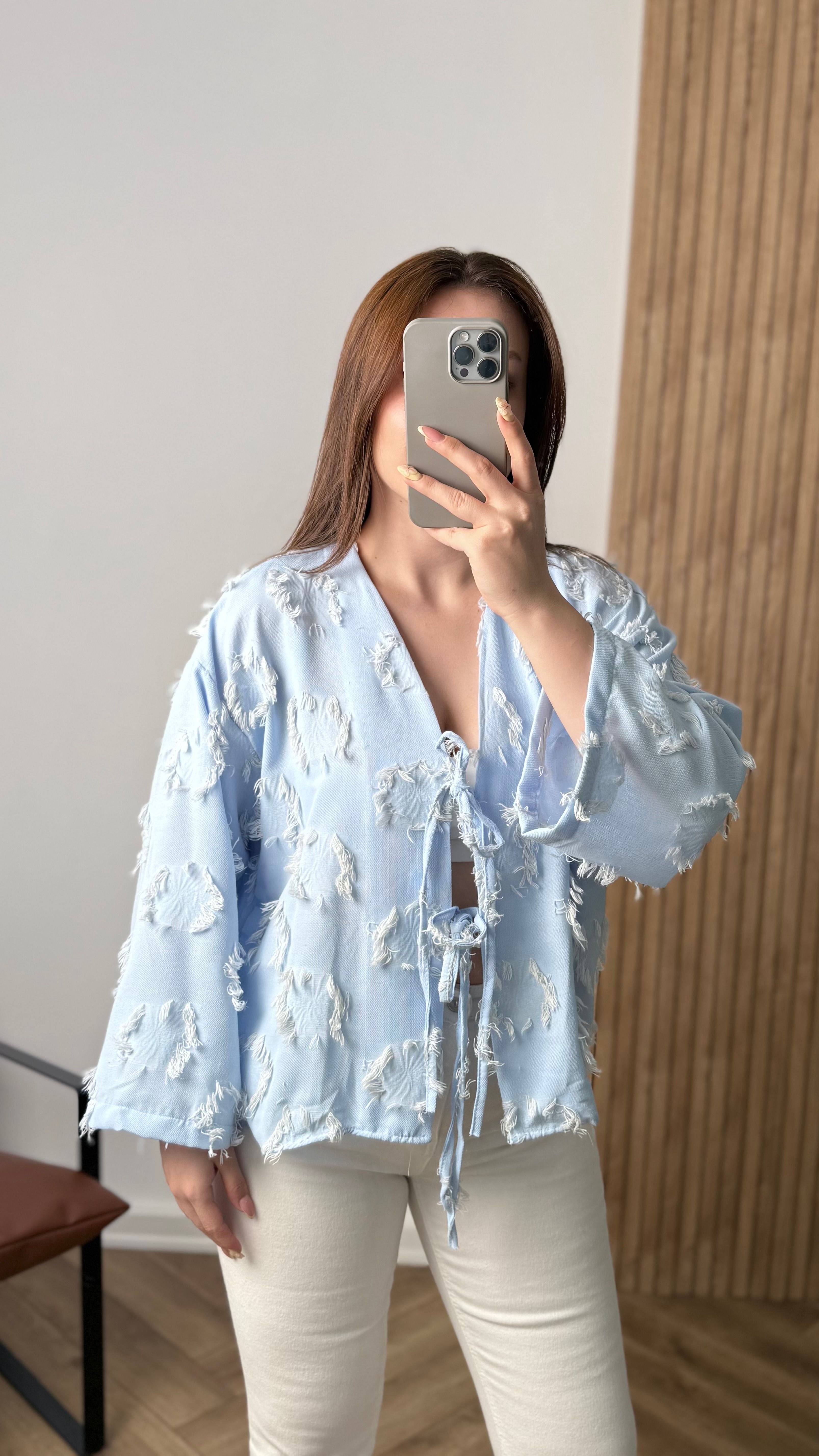 Yeni Sezon İp Detaylı Bağlamalı Kimono