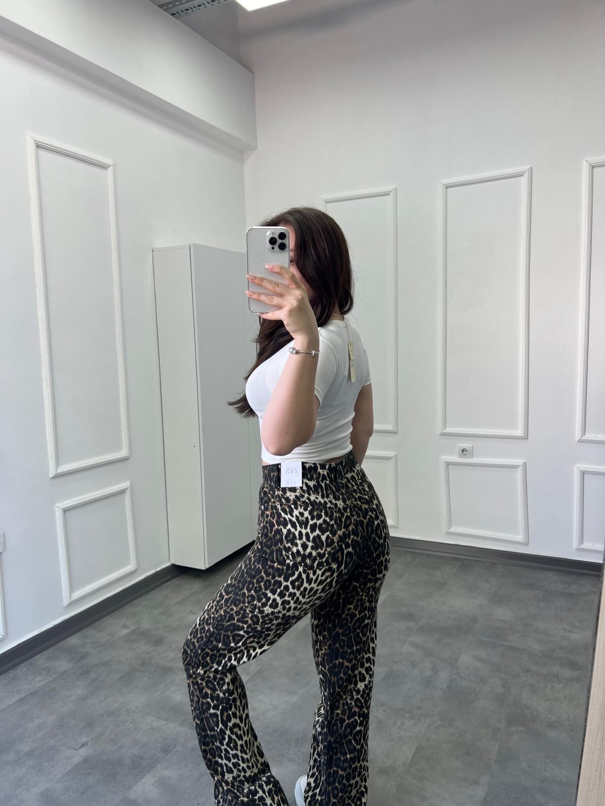 OYS Pamuk Penye Krem Kısa Kollu Crop Body