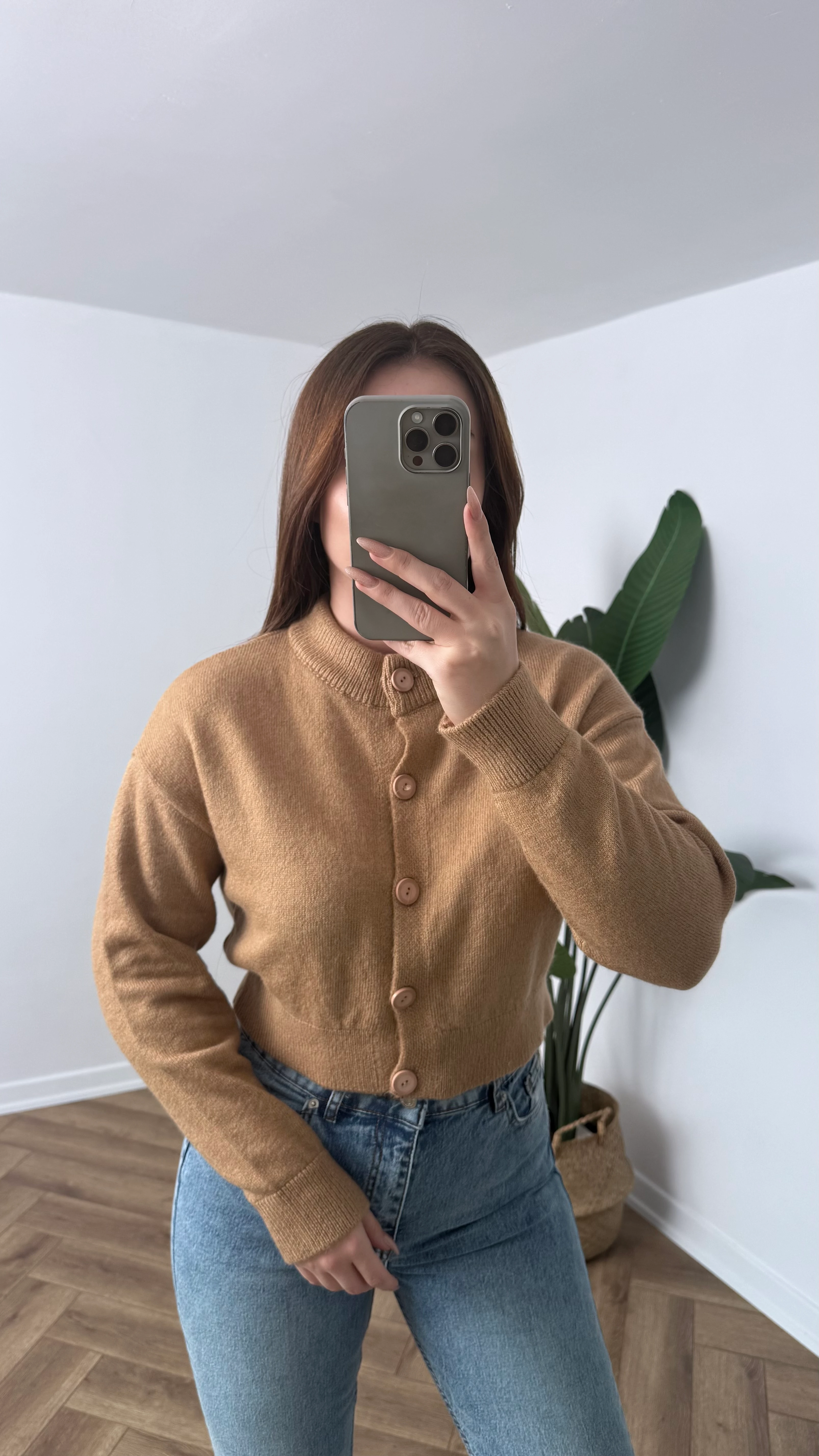Yeni Sezon Zara Model Crop Hırka - Camel