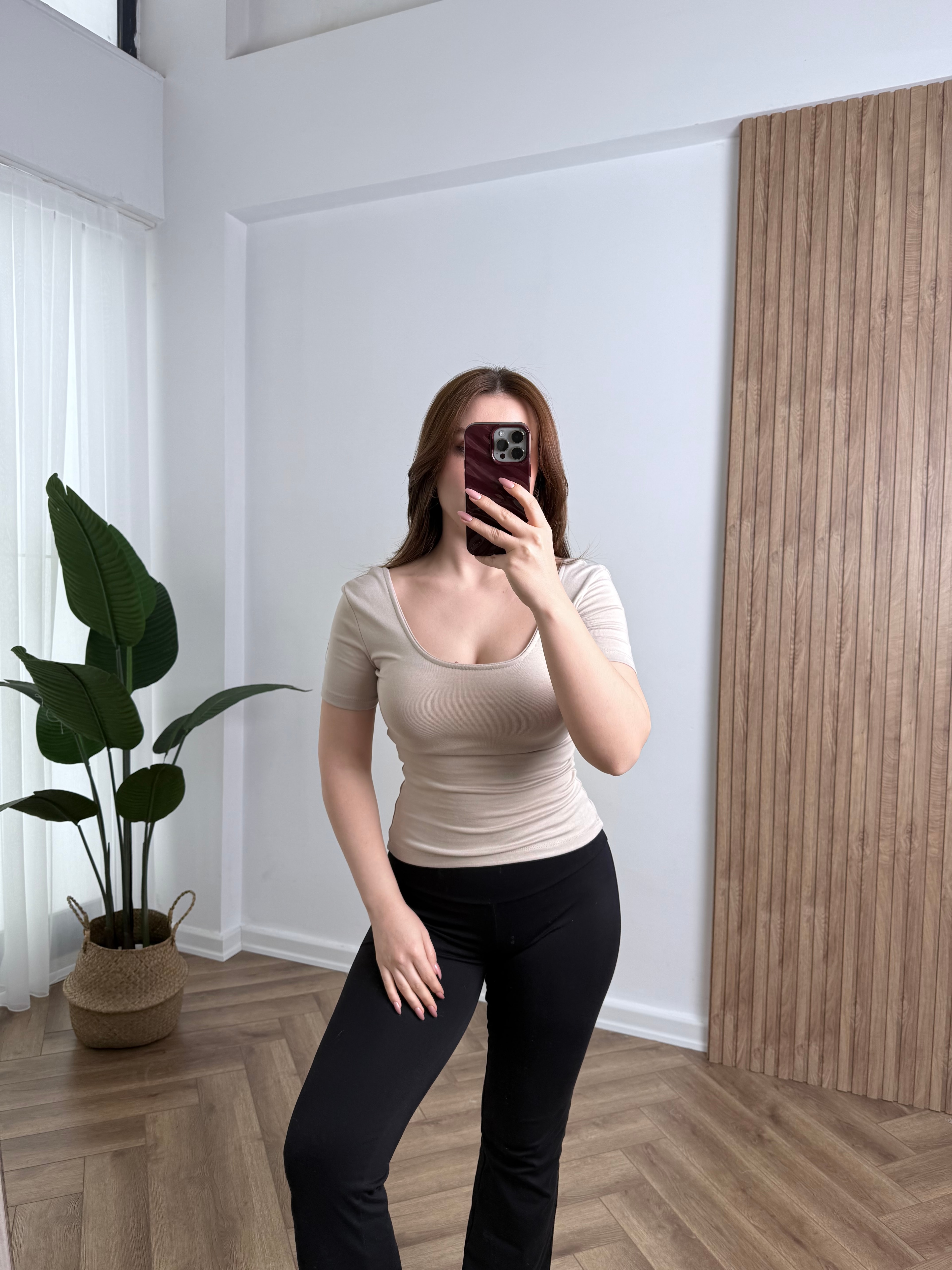 OYS Ön-Arka U Yaka Tam Bel Kısa Kollu Body