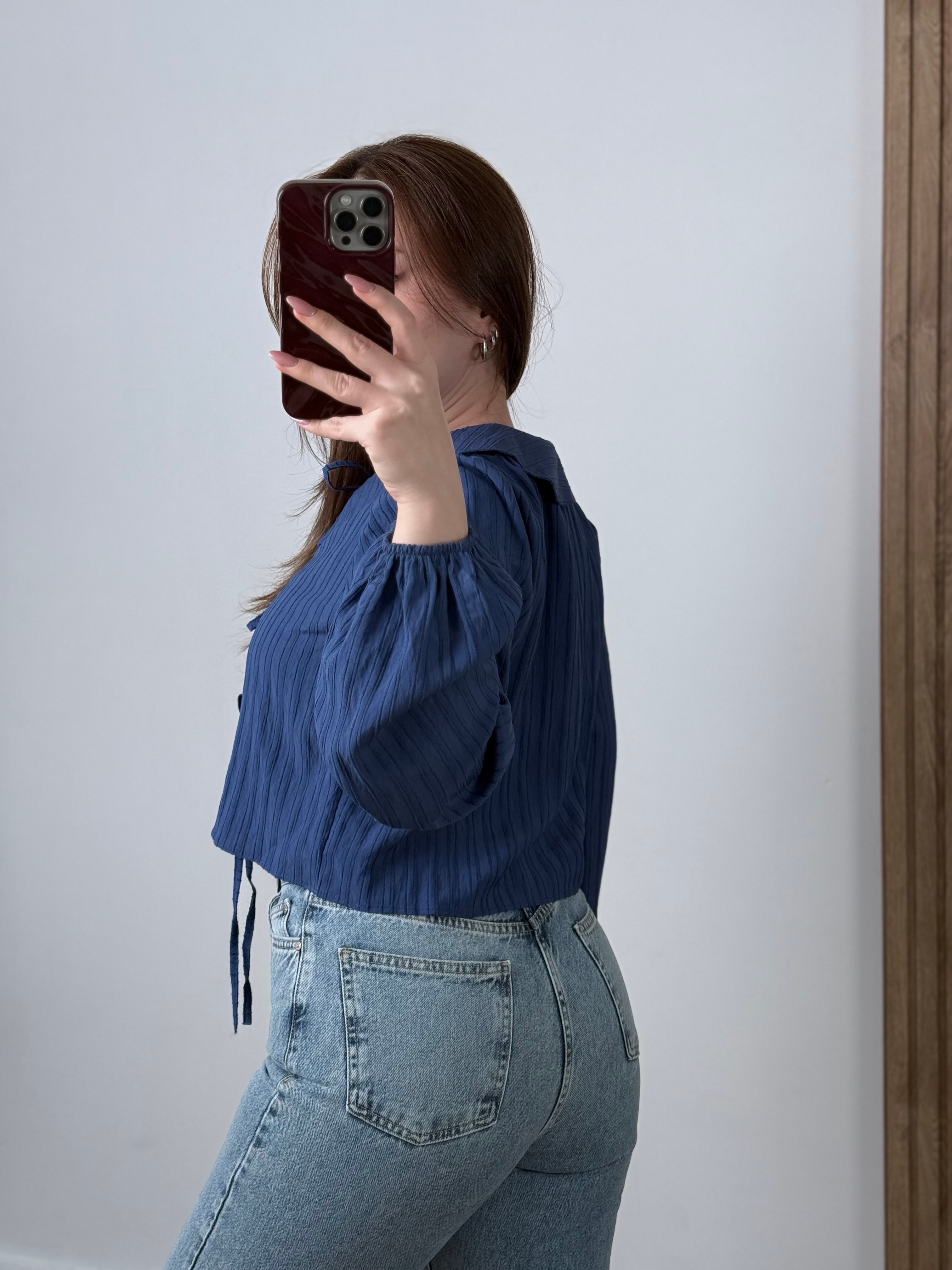 Yeni Sezon Bebe Yaka Bağlamalı Bluz