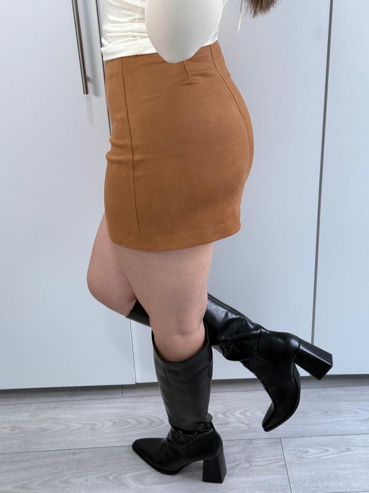 Yeni Sezon Nubuk Etek - Taba
