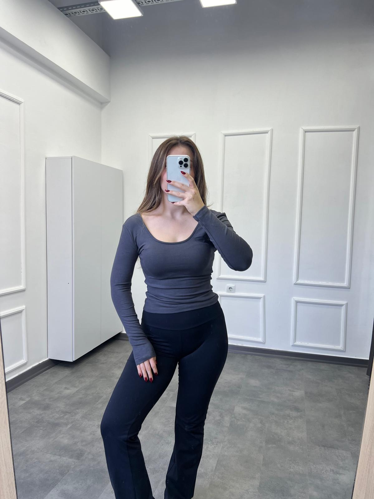 OYS Modal Pamuk Uzun Kollu Ön-Arka U Yaka Body