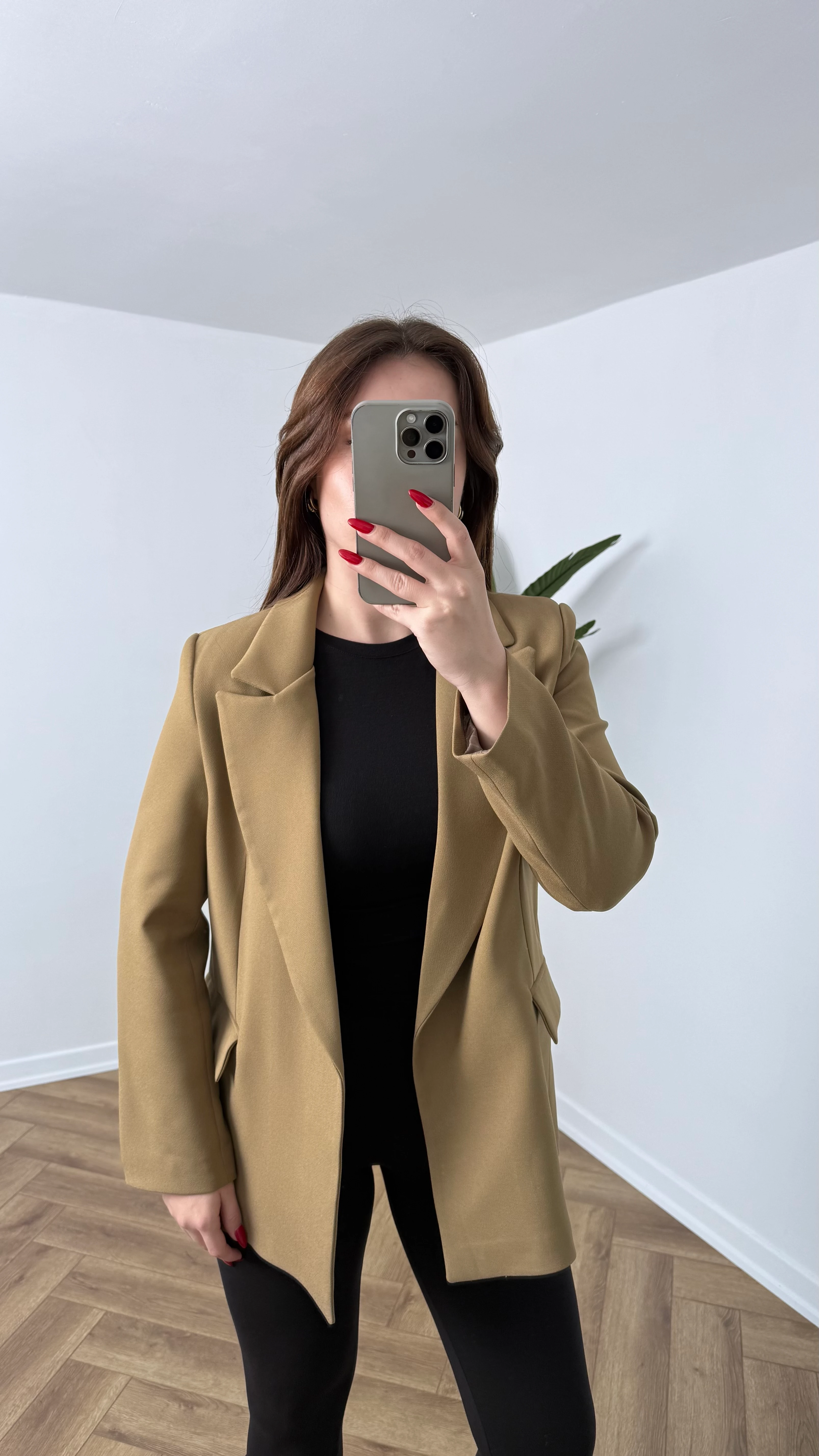 Yeni Sezon Premium Çizgili Astarlı Vatkalı Ceket - Haki