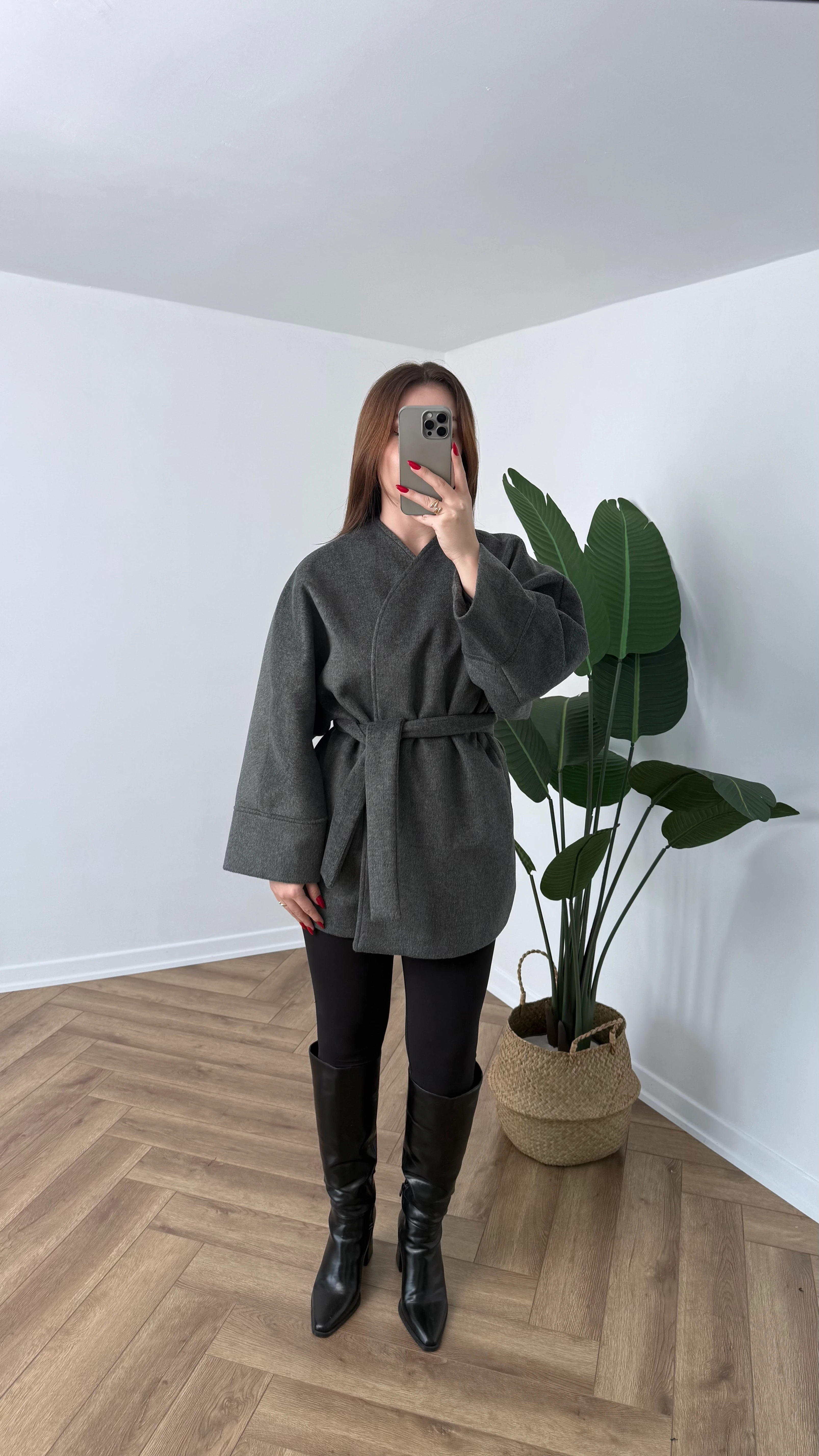 Yeni Sezon Premium Bağlamalı Kaşe Kaban