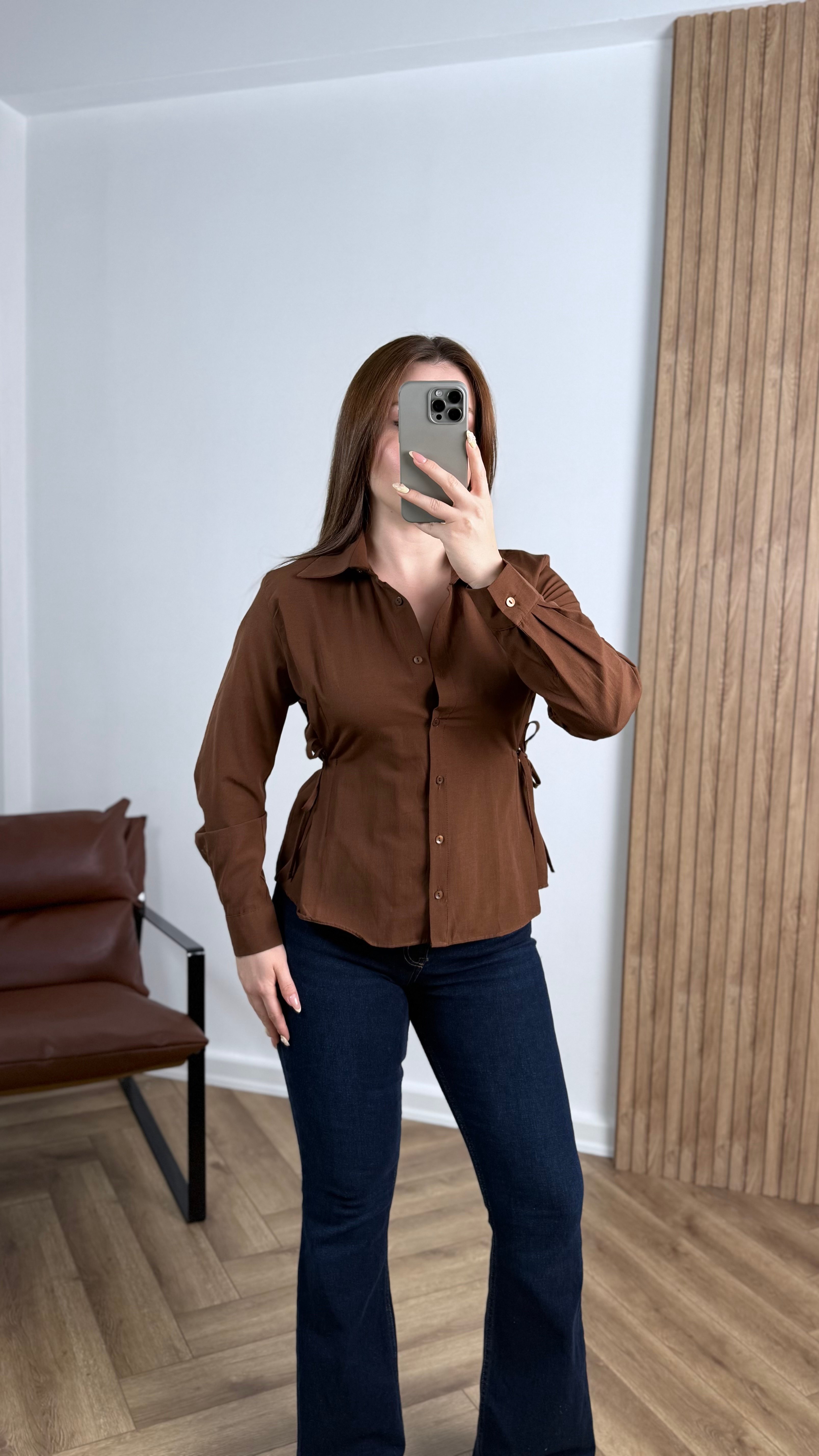 Yeni Sezon Yandan Bağlama Detaylı Gömlek