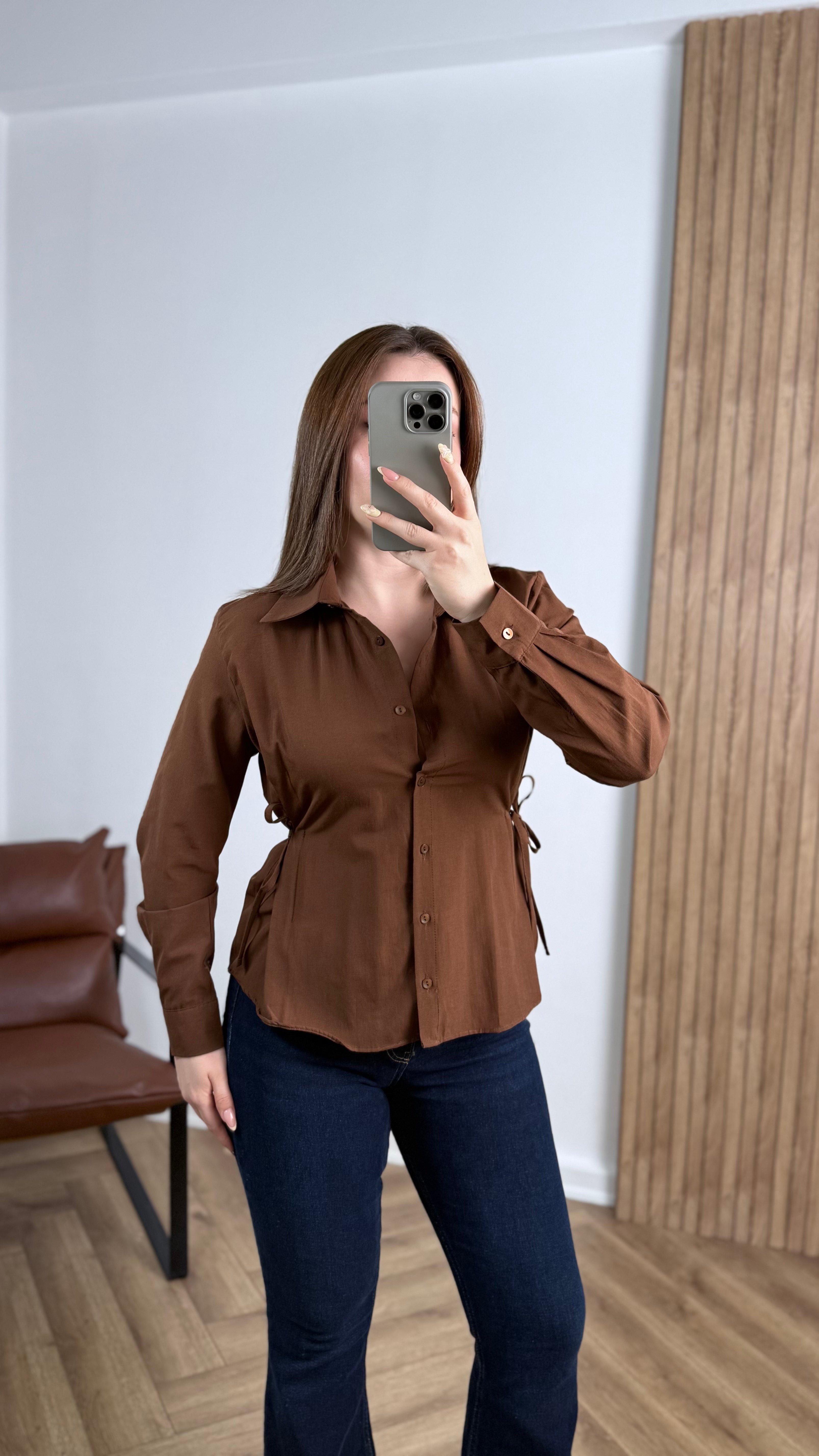 Yeni Sezon Yandan Bağlama Detaylı Gömlek