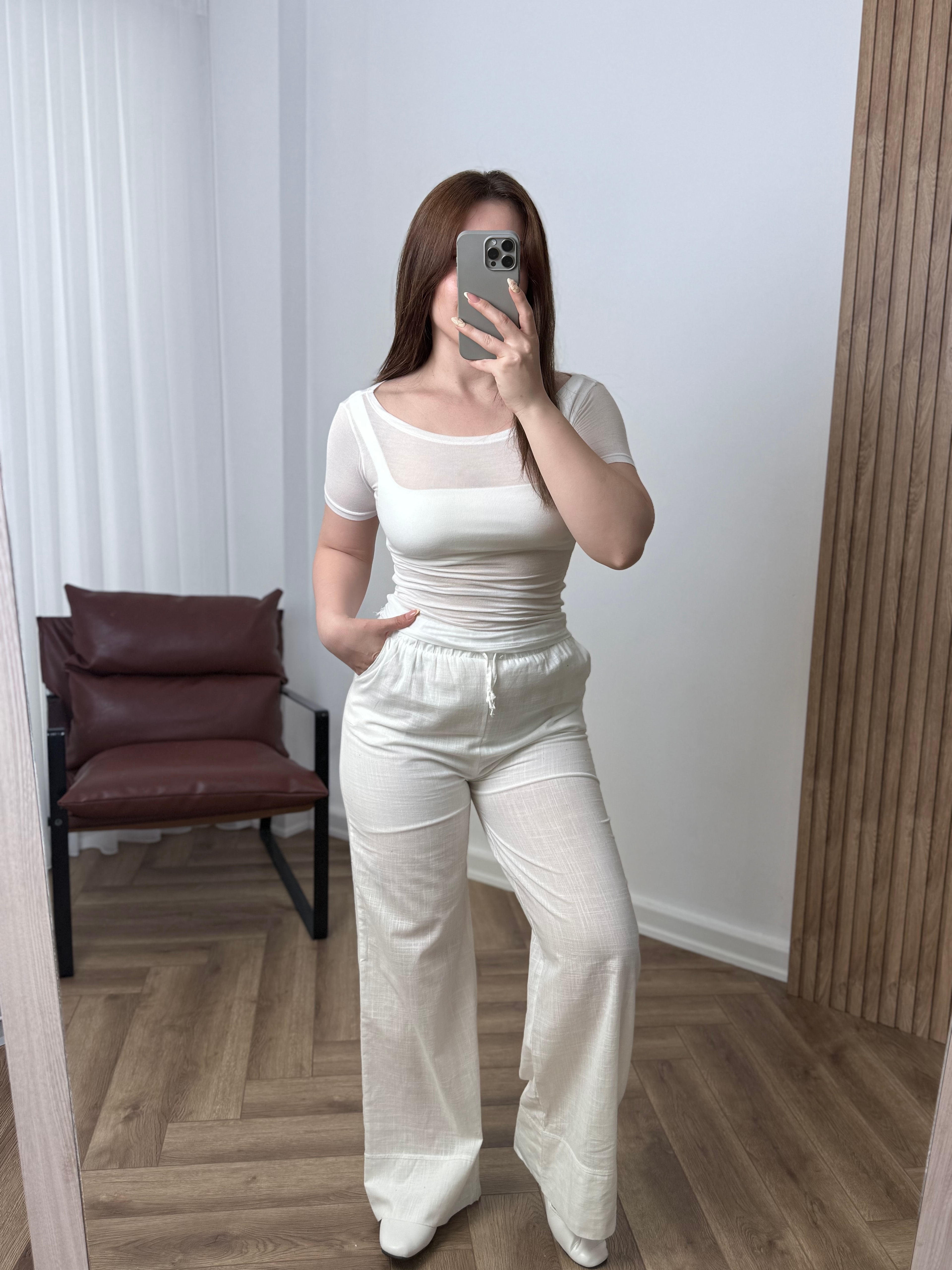 OYS Kısa Kollu Kayık Yaka Transparan Body