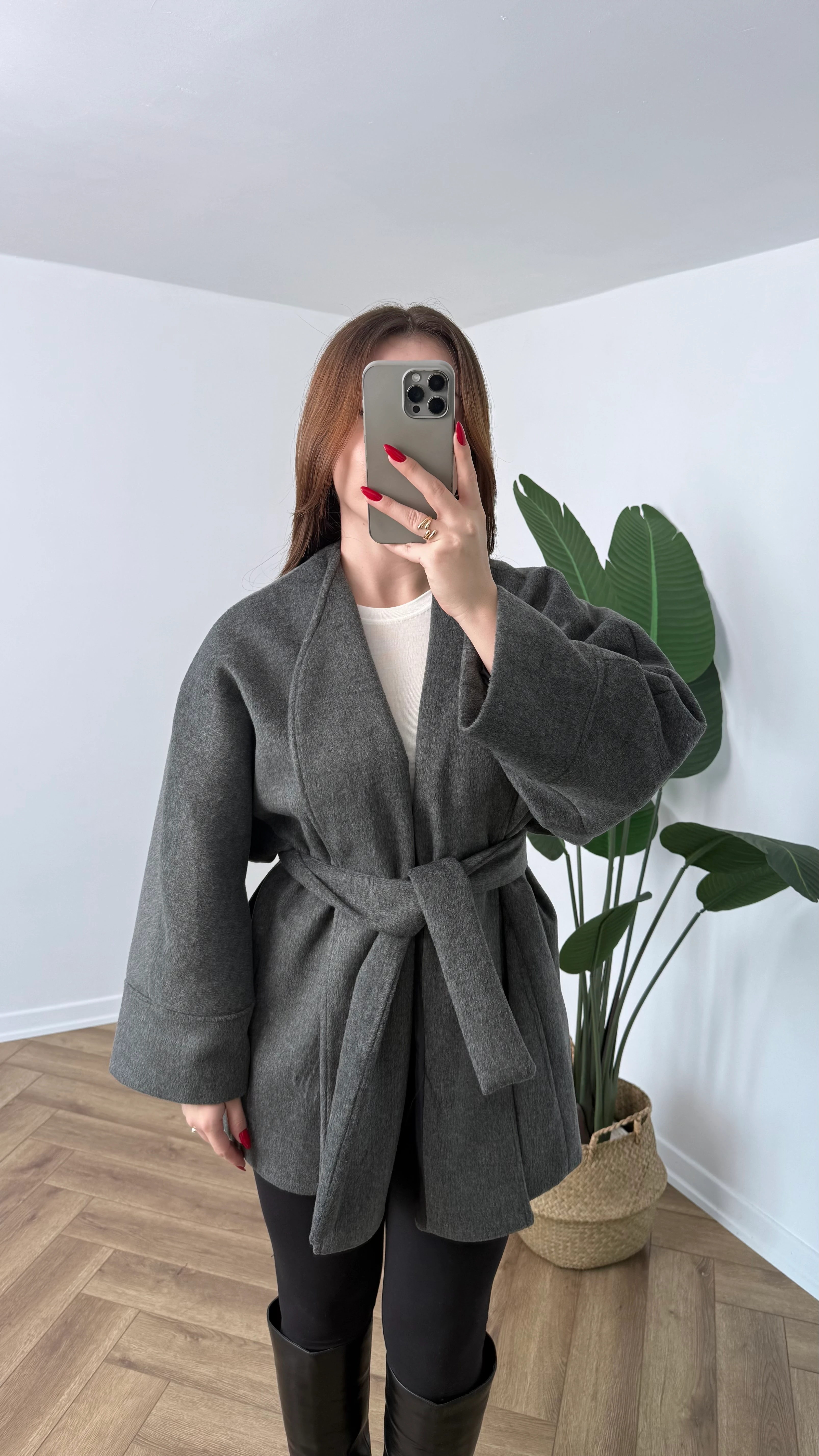 Yeni Sezon Premium Bağlamalı Kaşe Kaban