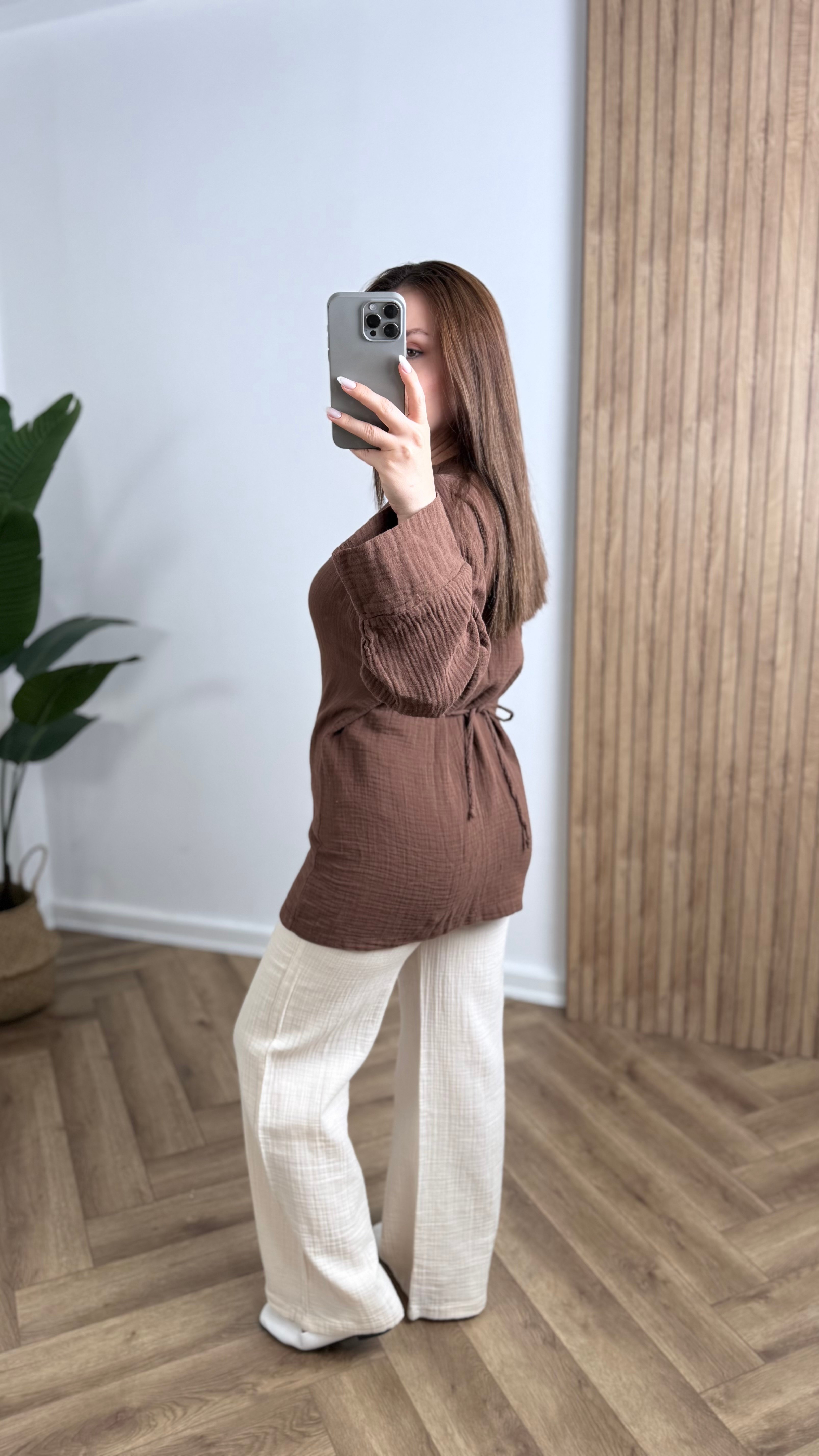 Yeni Sezon Müslin Bağlamalı Kimono