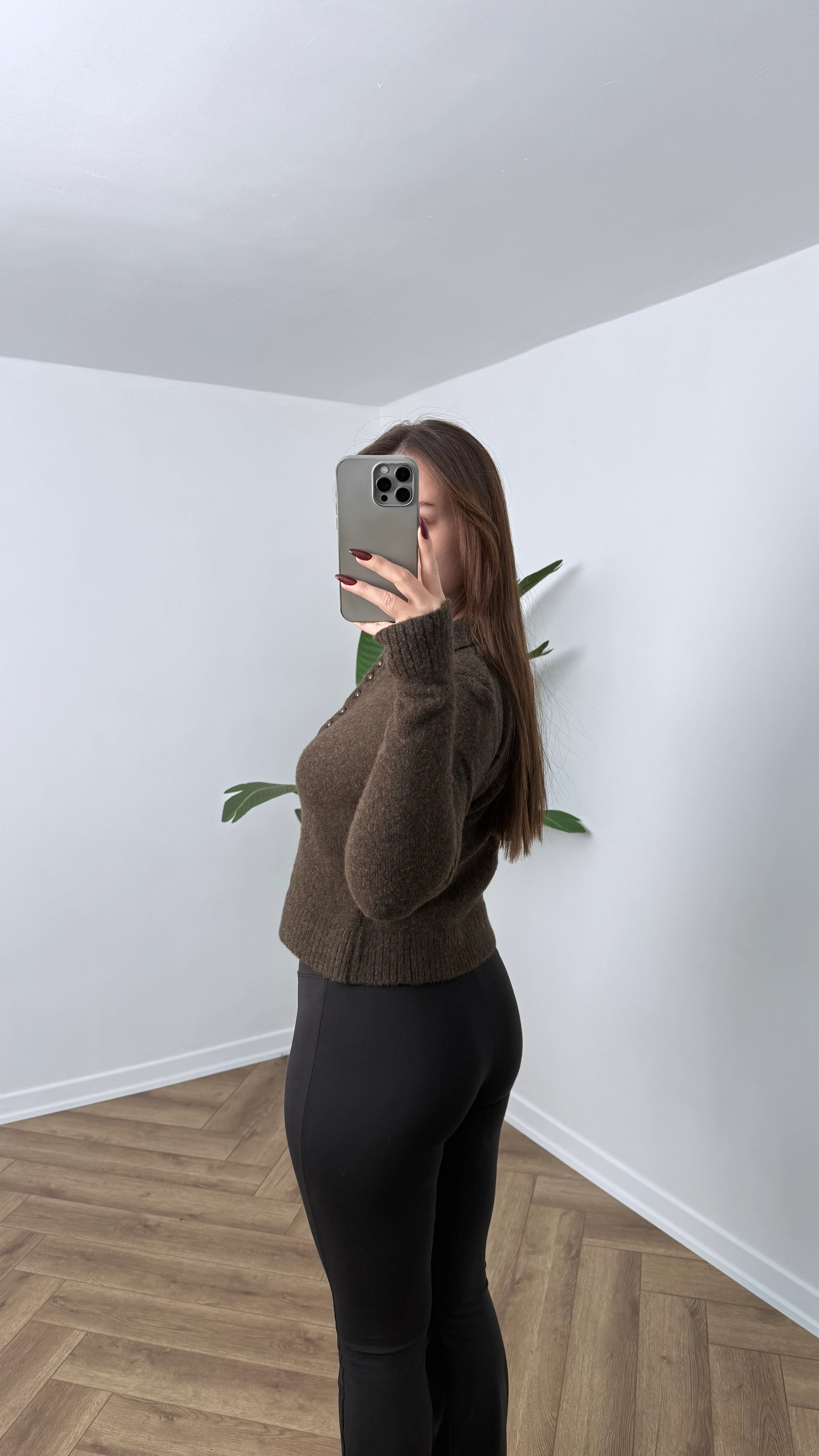 Yeni Sezon Düğmeli Triko Polo Yaka Kazak