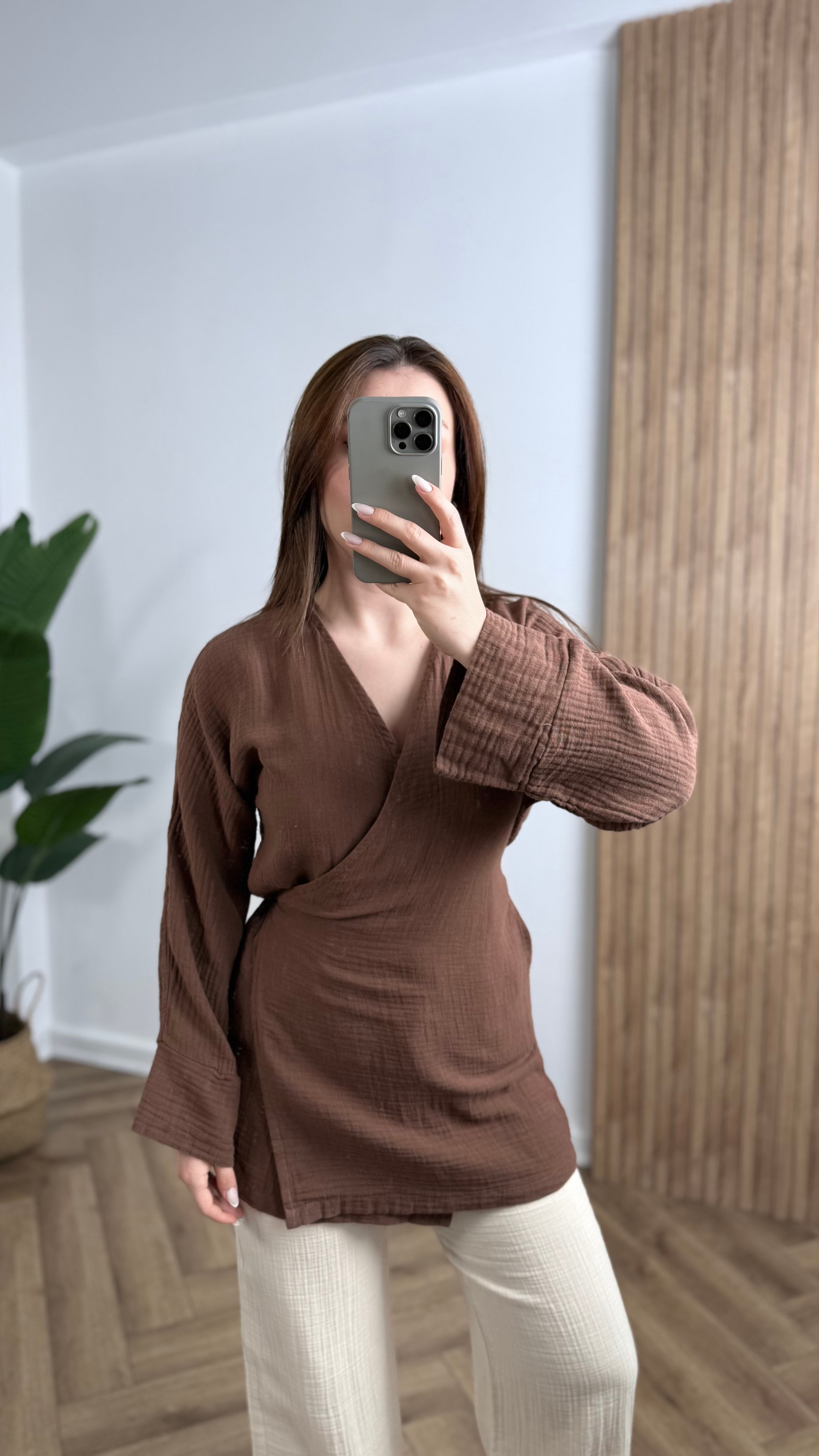 Yeni Sezon Müslin Bağlamalı Kimono