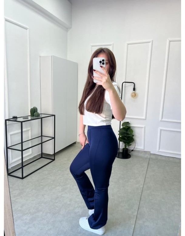 OYS Yüksek Bel Basic Logolu Lacivert Tayt