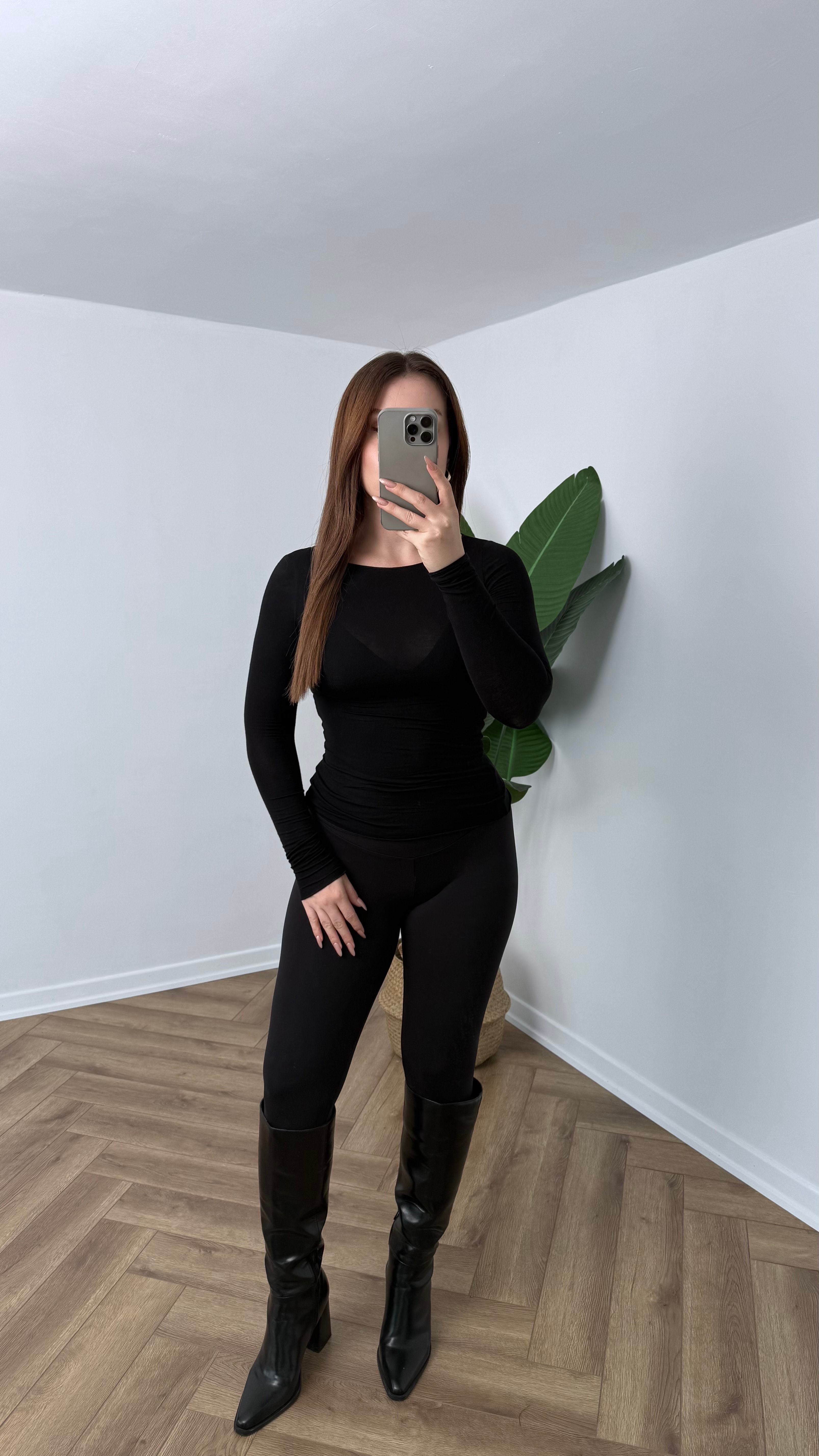 Yeni Sezon Premium Transparan Kayık Yaka Tam Bel Boy Body