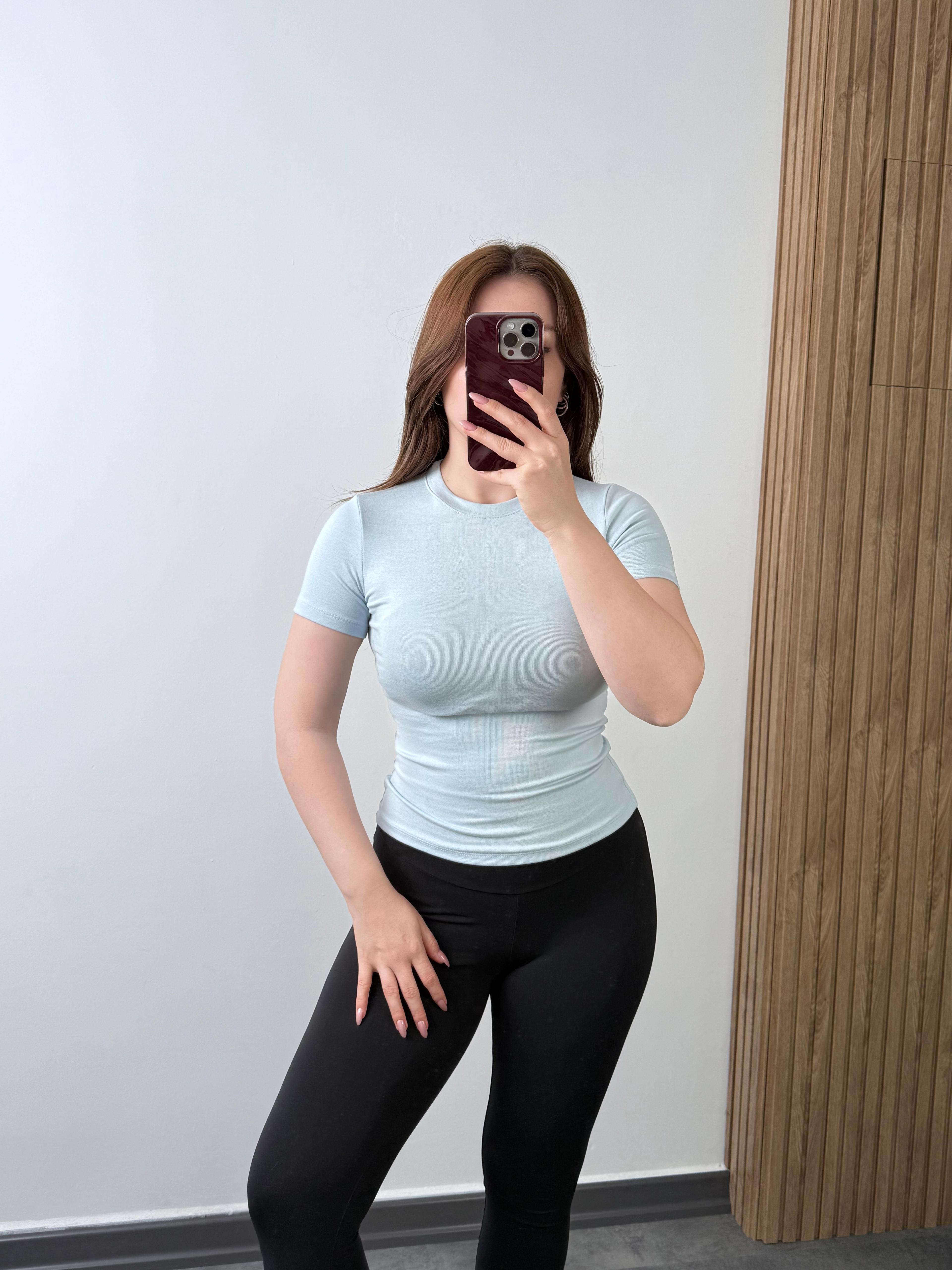 OYS Yuvarlak Yaka Tam Bel Buzzy Kısa Kollu Body