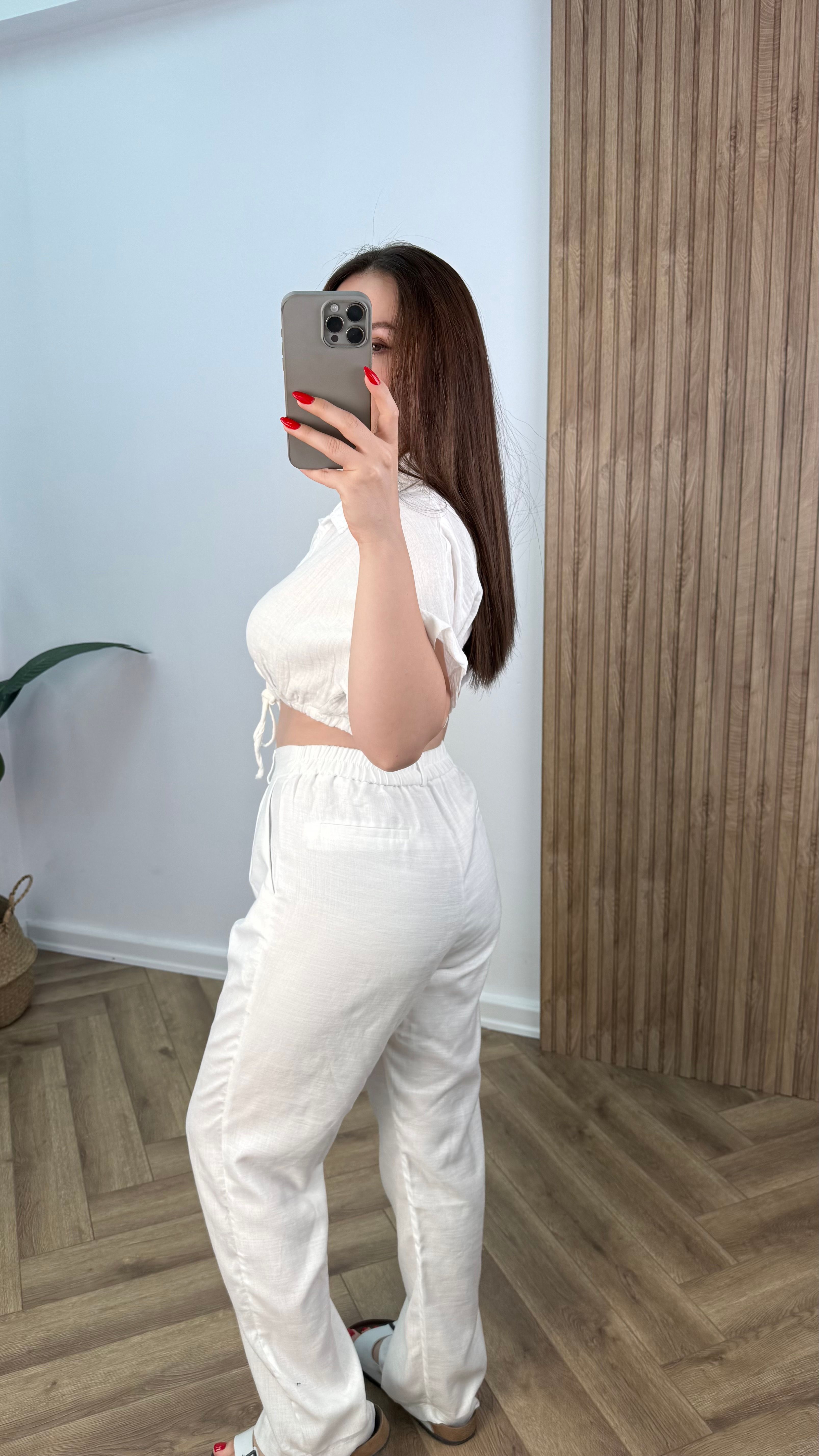 Yeni Sezon Crop Kısa Kollu Müslin Gömlek