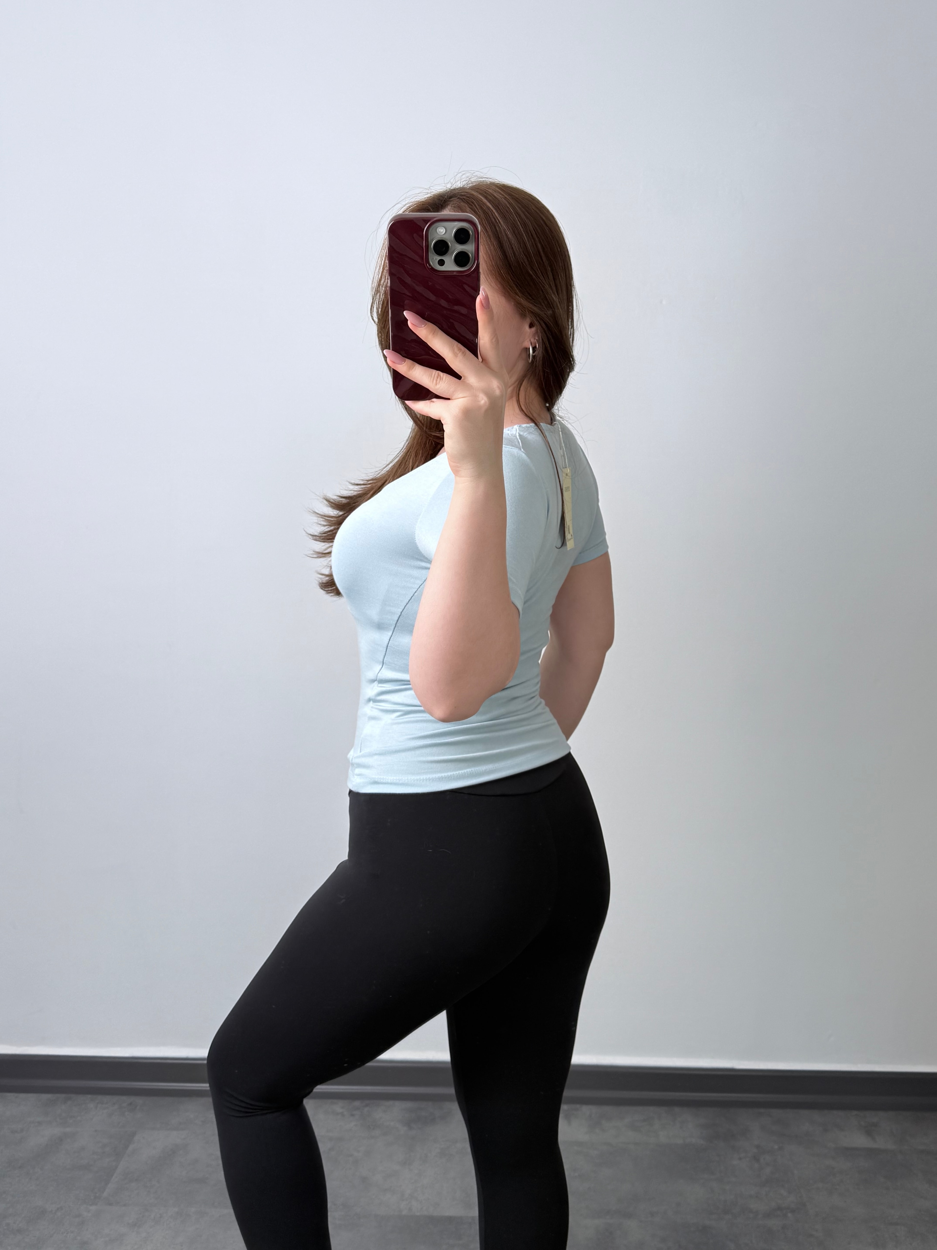 OYS U Yaka Tam Bel Kısa Kollu Body
