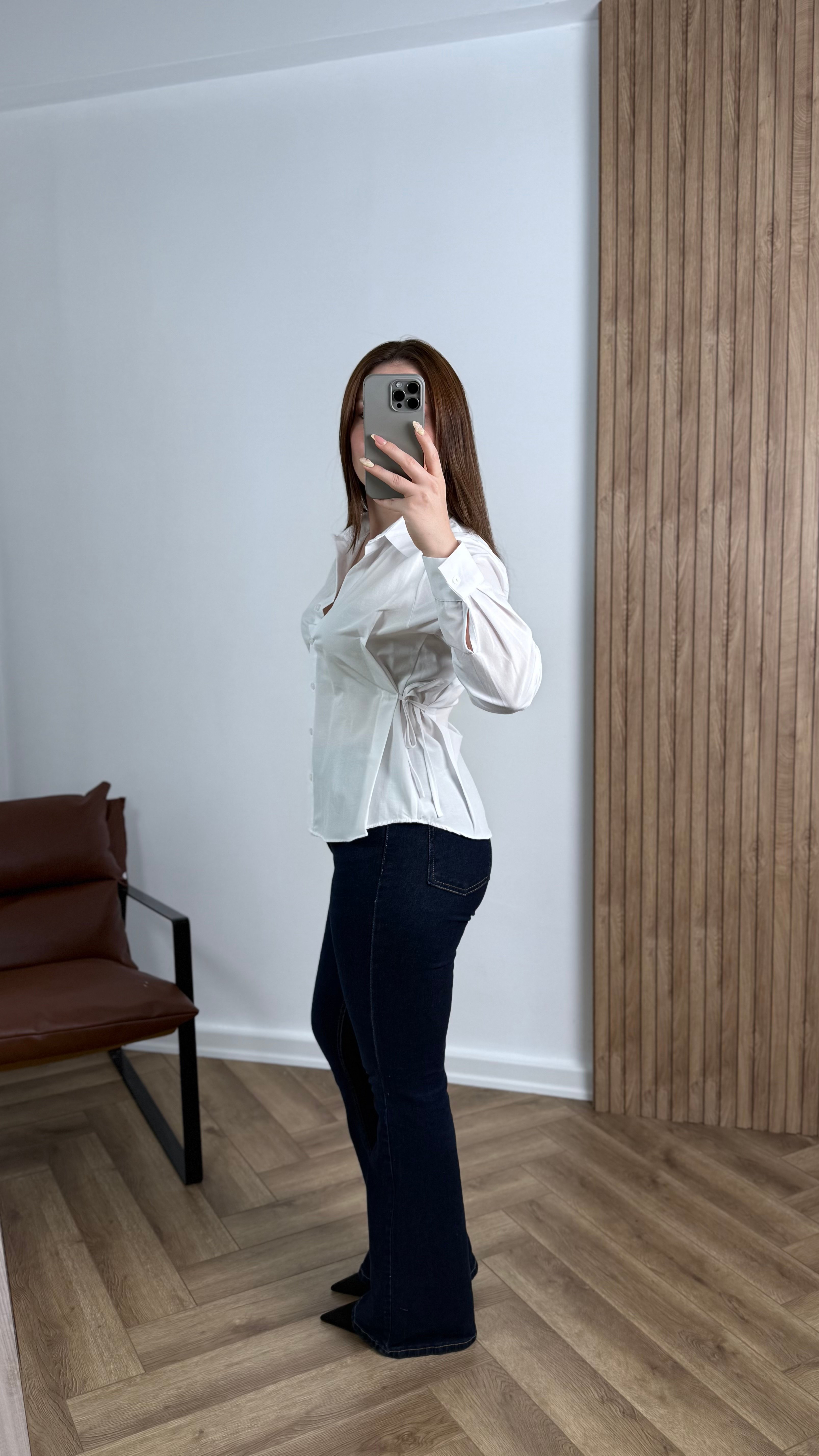 Yeni Sezon Yandan Bağlama Detaylı Gömlek