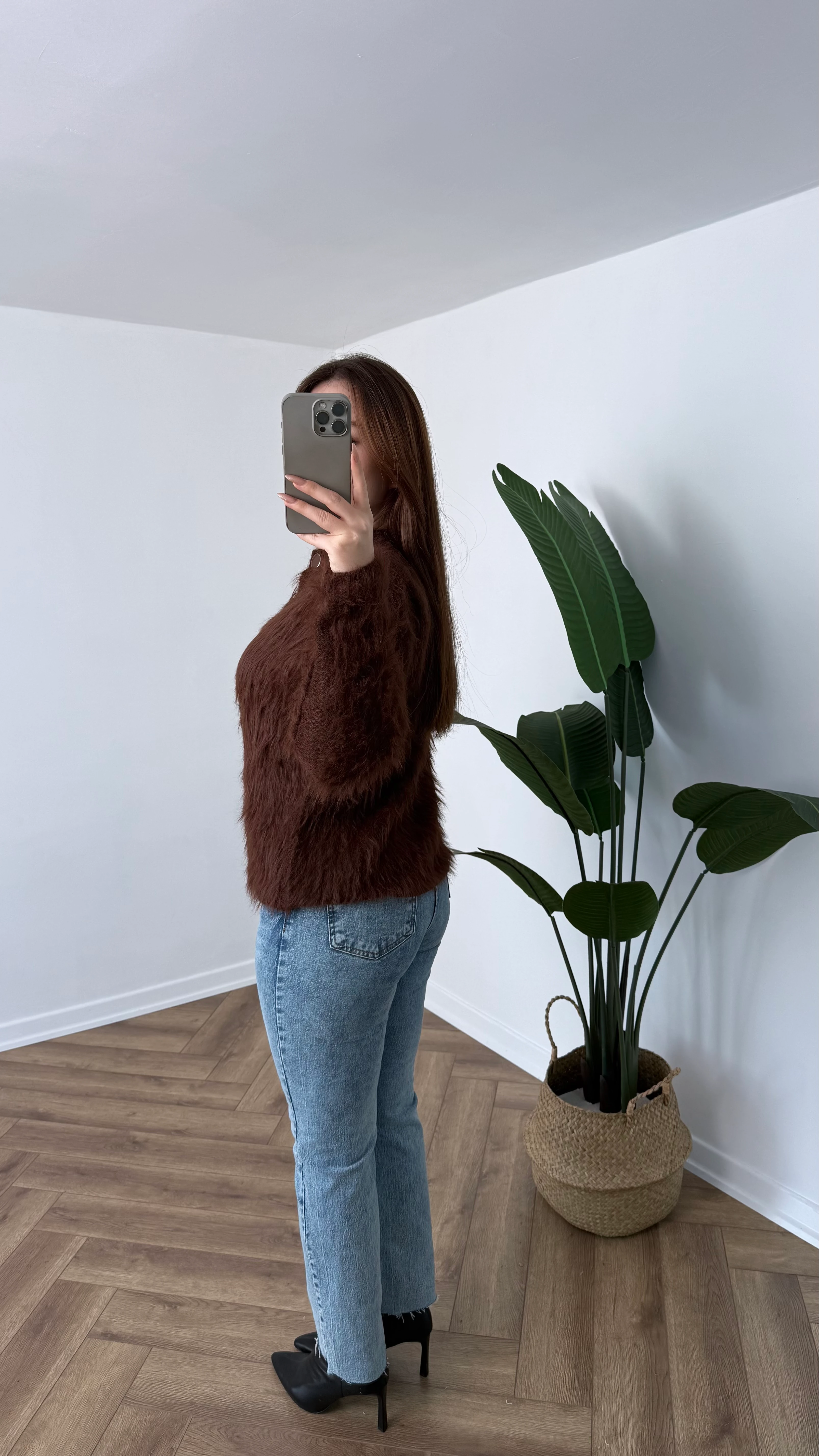 Yeni Sezon Düğmeli Tüylü Hırka