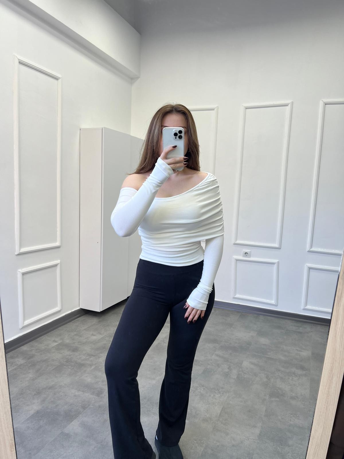 Kol Detaylı Premium Pamuk Penye Body - Ekru