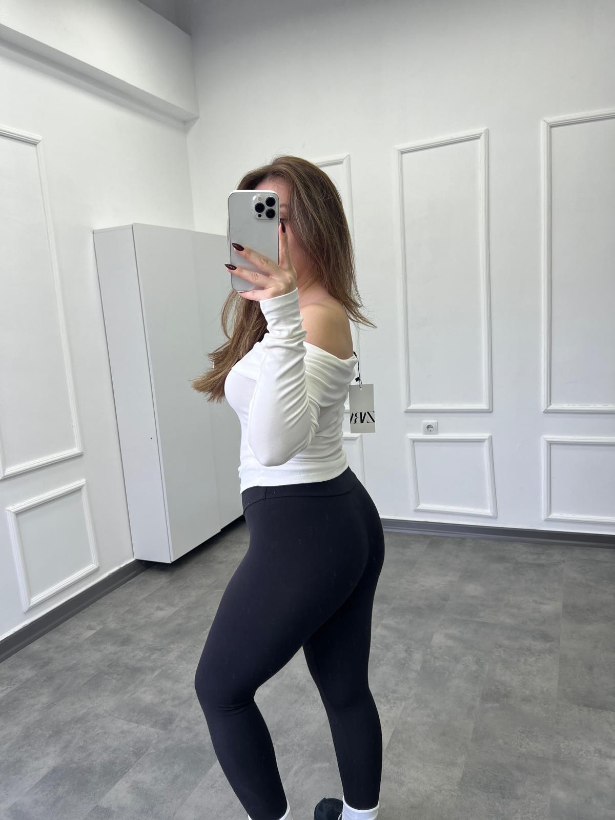 Madonna Yaka Premium Pamuk Penye Body - Ekru