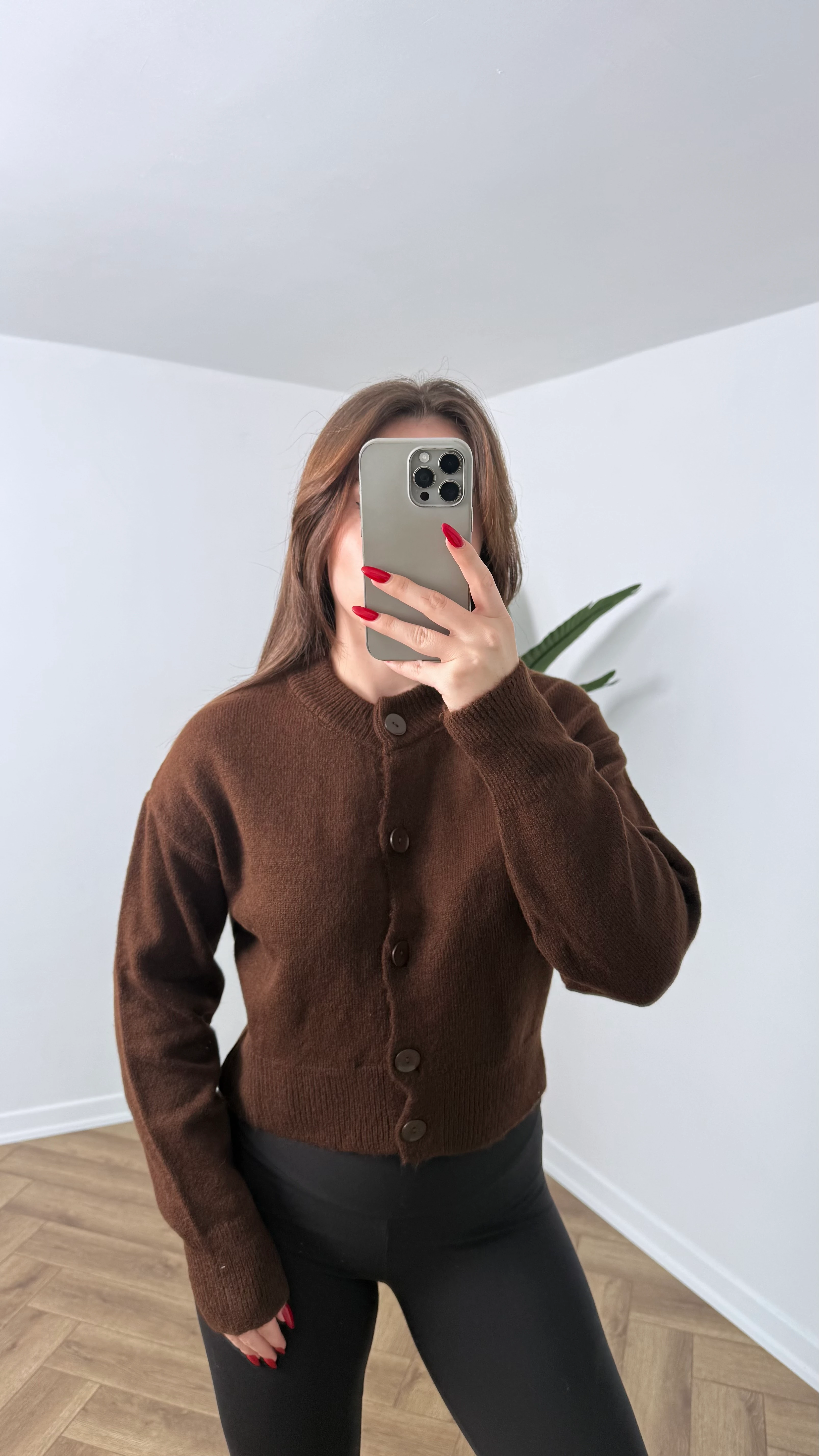 Yeni Sezon Zara Model Crop Hırka - Kahverengi