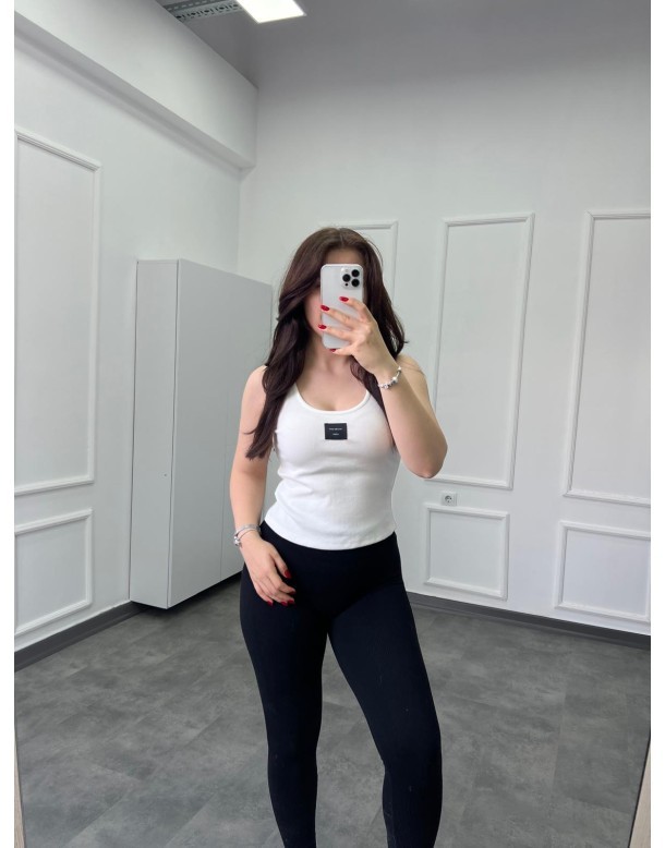 M.D Fitilli Orta Logo Beyaz Atlet