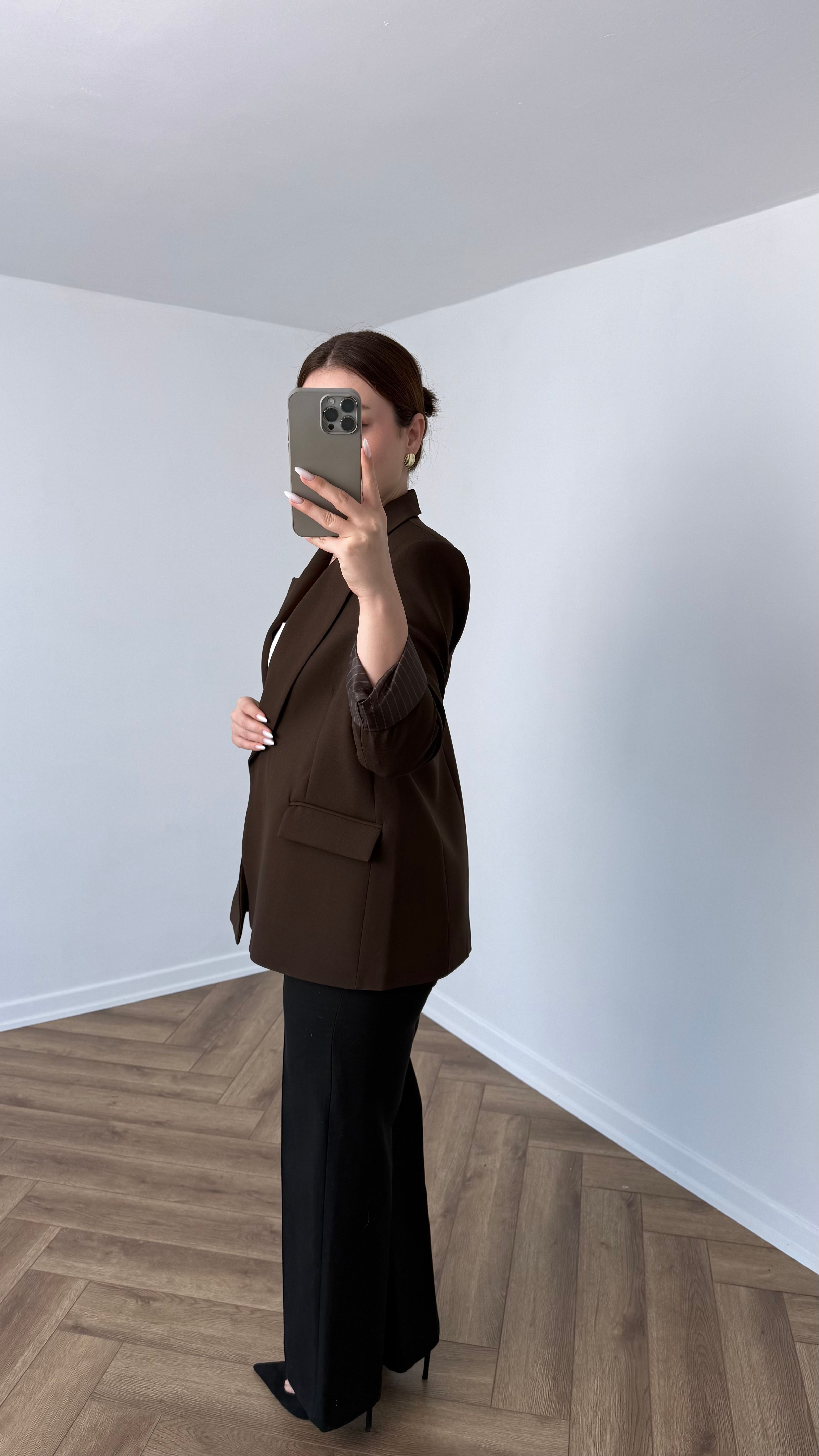 Yeni Sezon Premium Çizgili Astarlı Vatkalı Ceket
