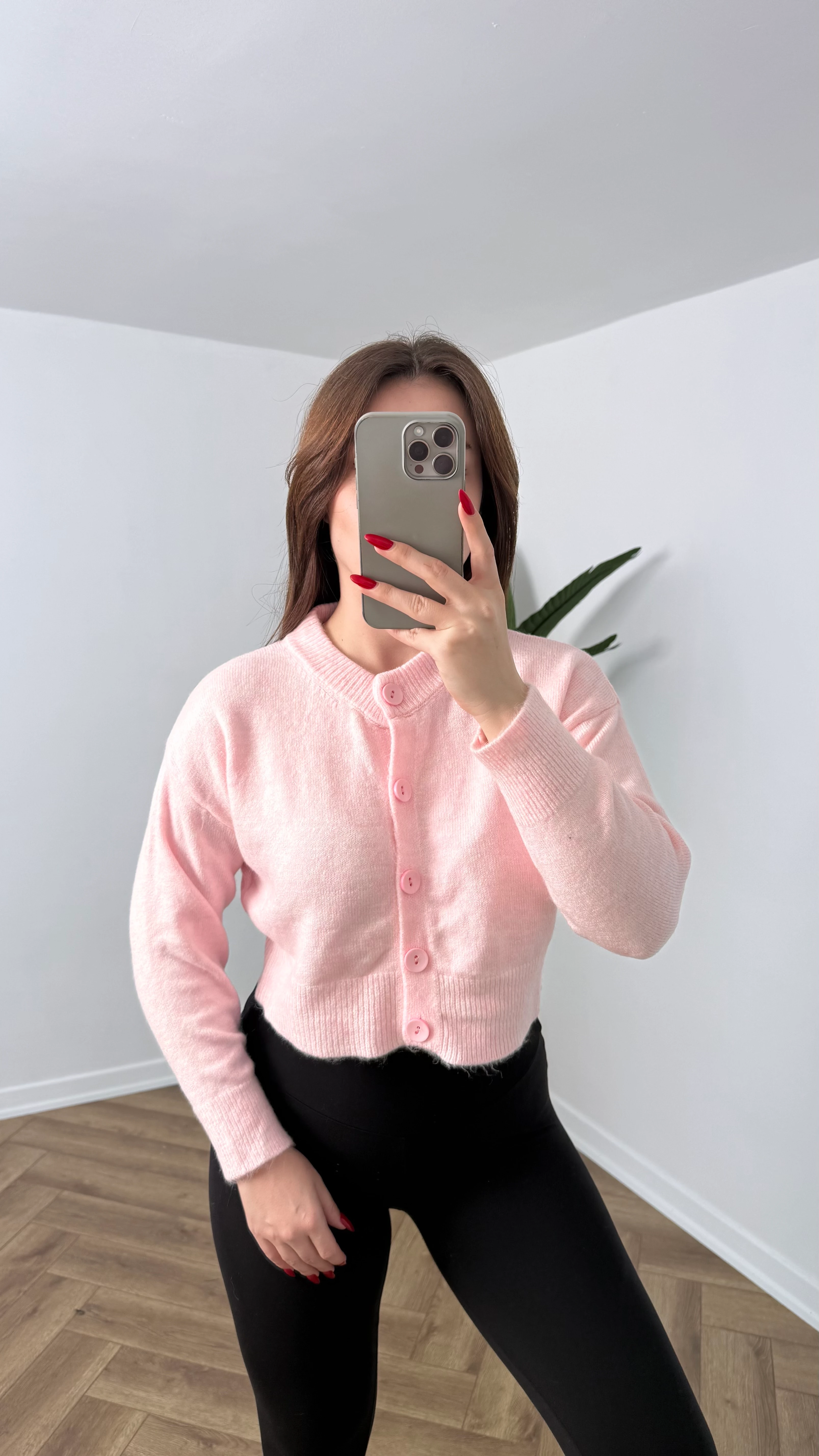 Yeni Sezon Zara Model Crop Hırka - Toz Pembe