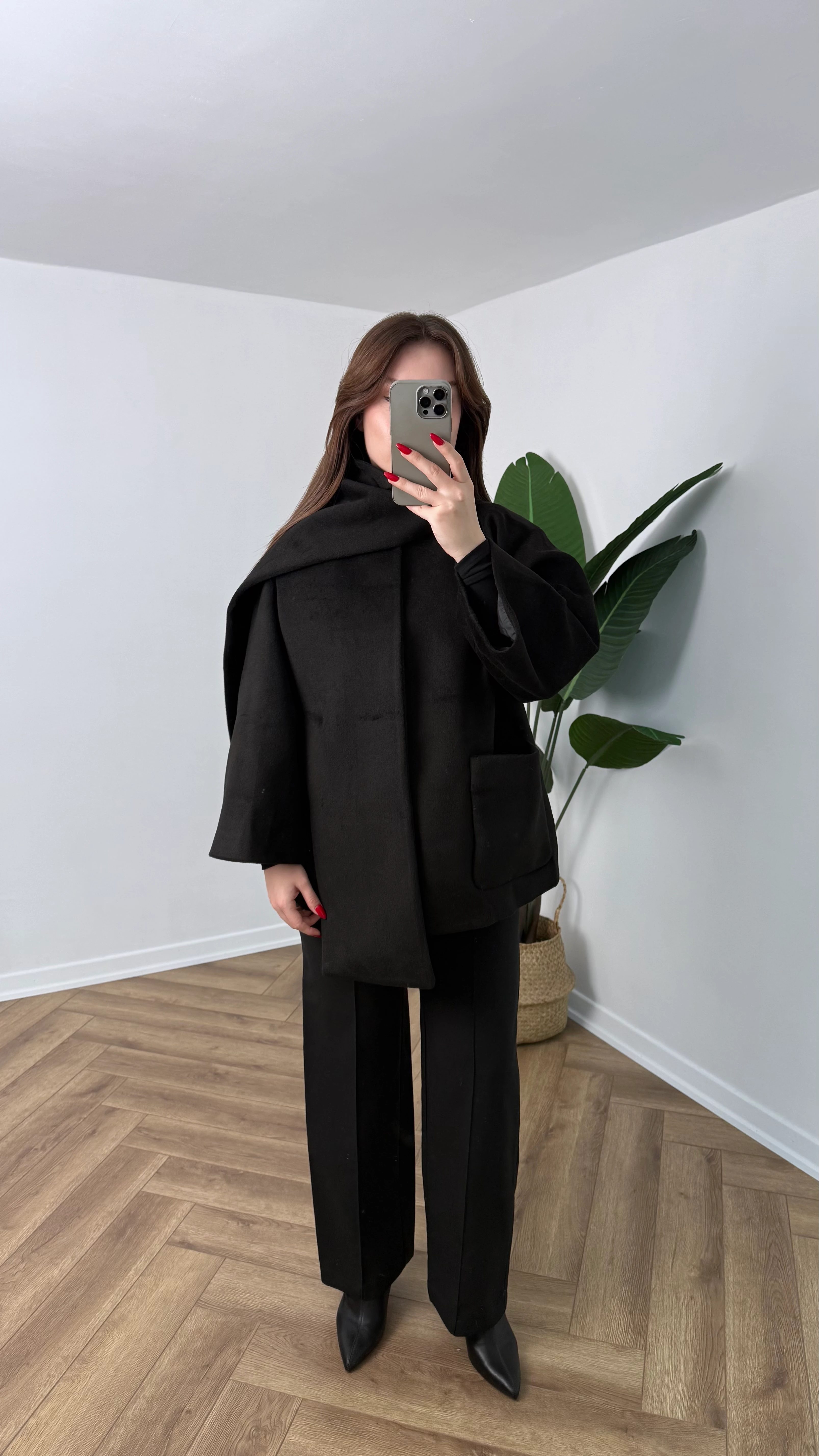 Yeni Sezon Premium Kaşe Atkılı Kaban