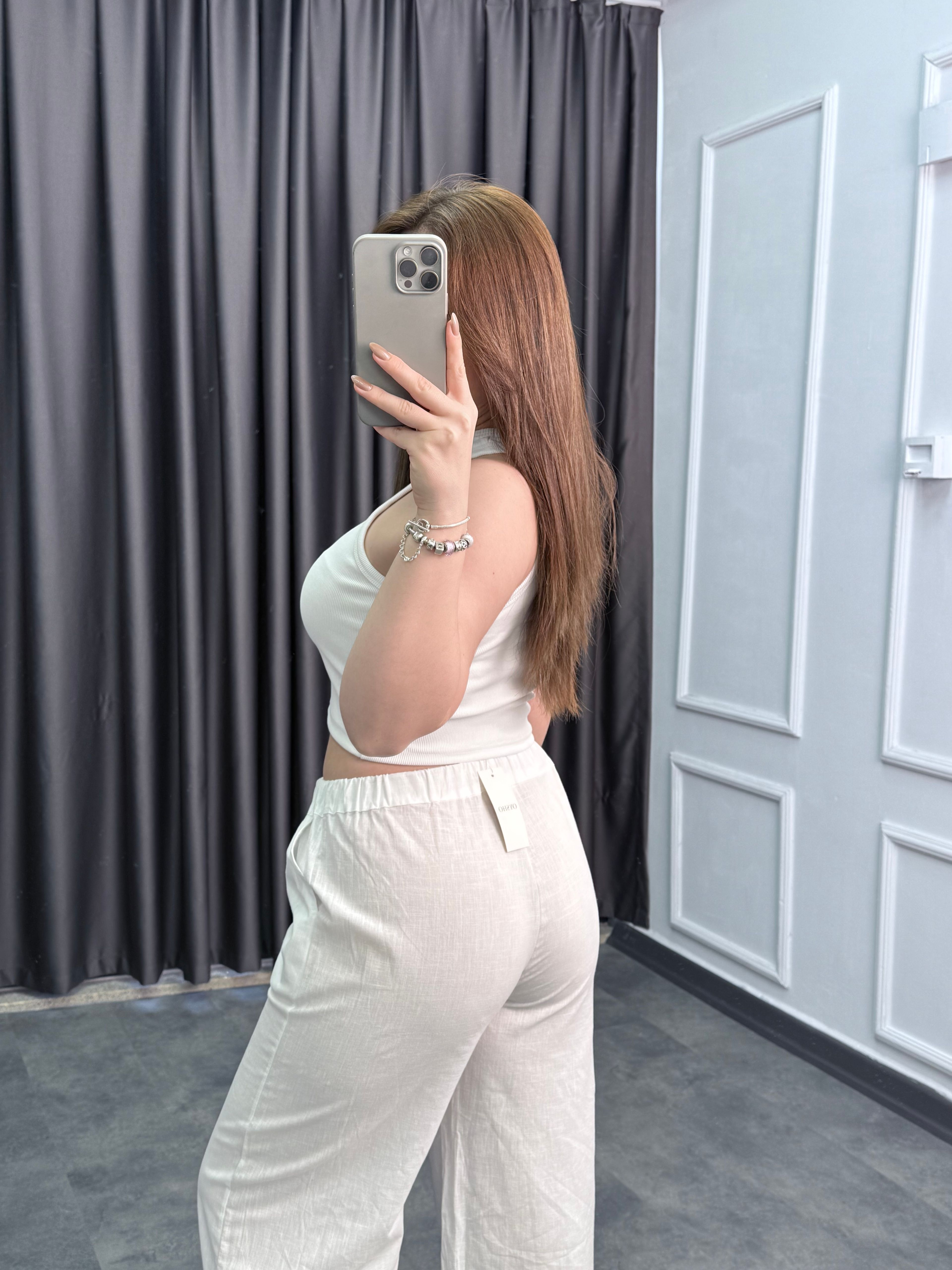 Halter Yaka Mini Logo Fitilli Atlet - Beyaz