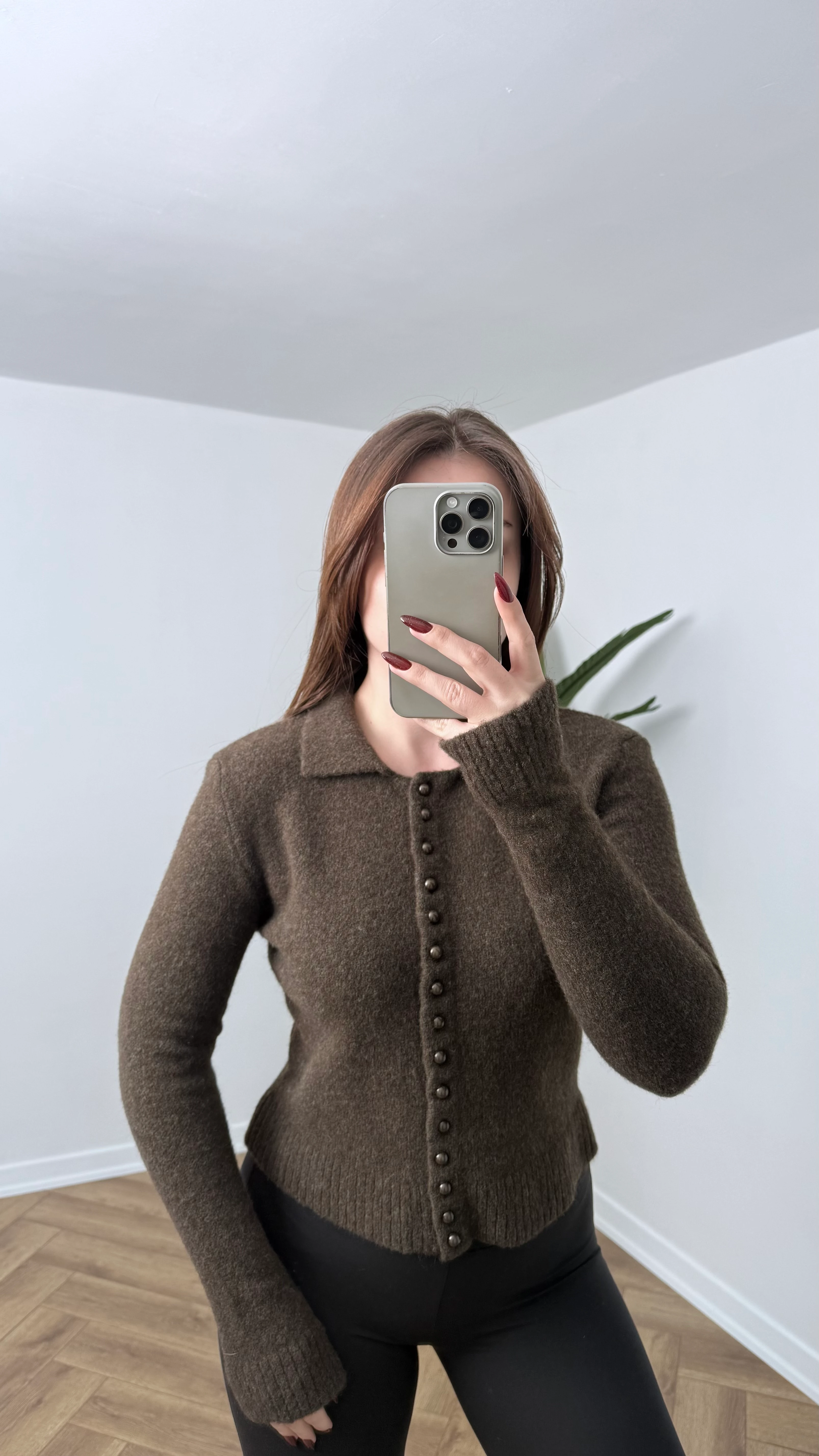 Yeni Sezon Düğmeli Triko Polo Yaka Kazak