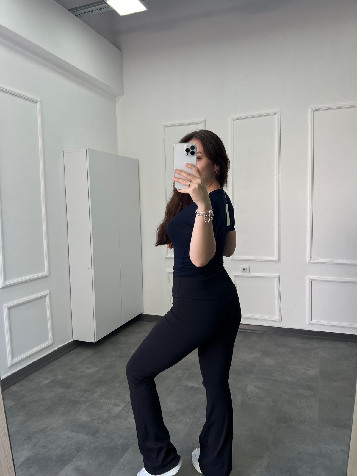 OYS Pamuk Penye Lacivert V Yaka Body