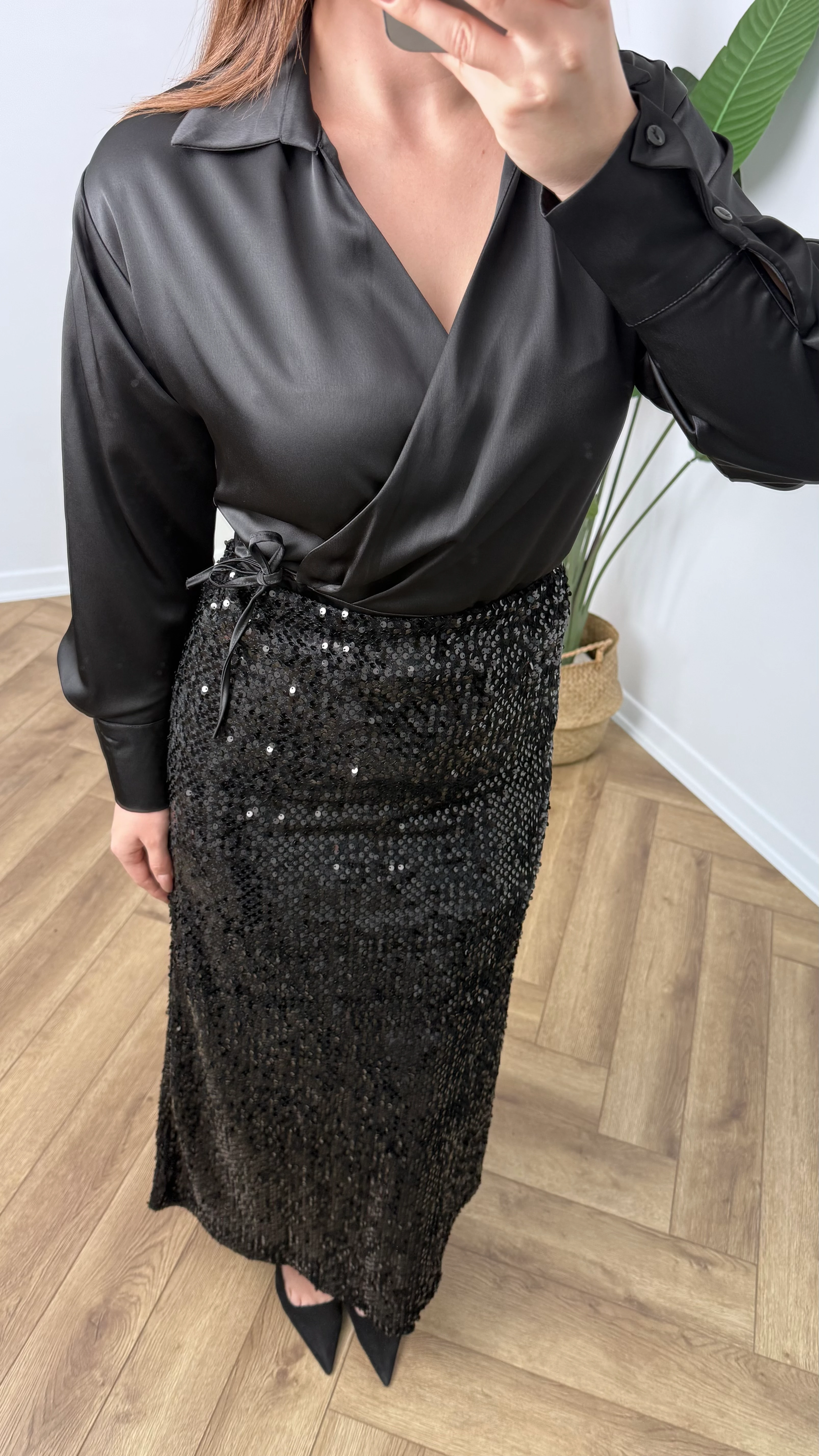 Yeni Sezon Premium Payetli Uzun Etek